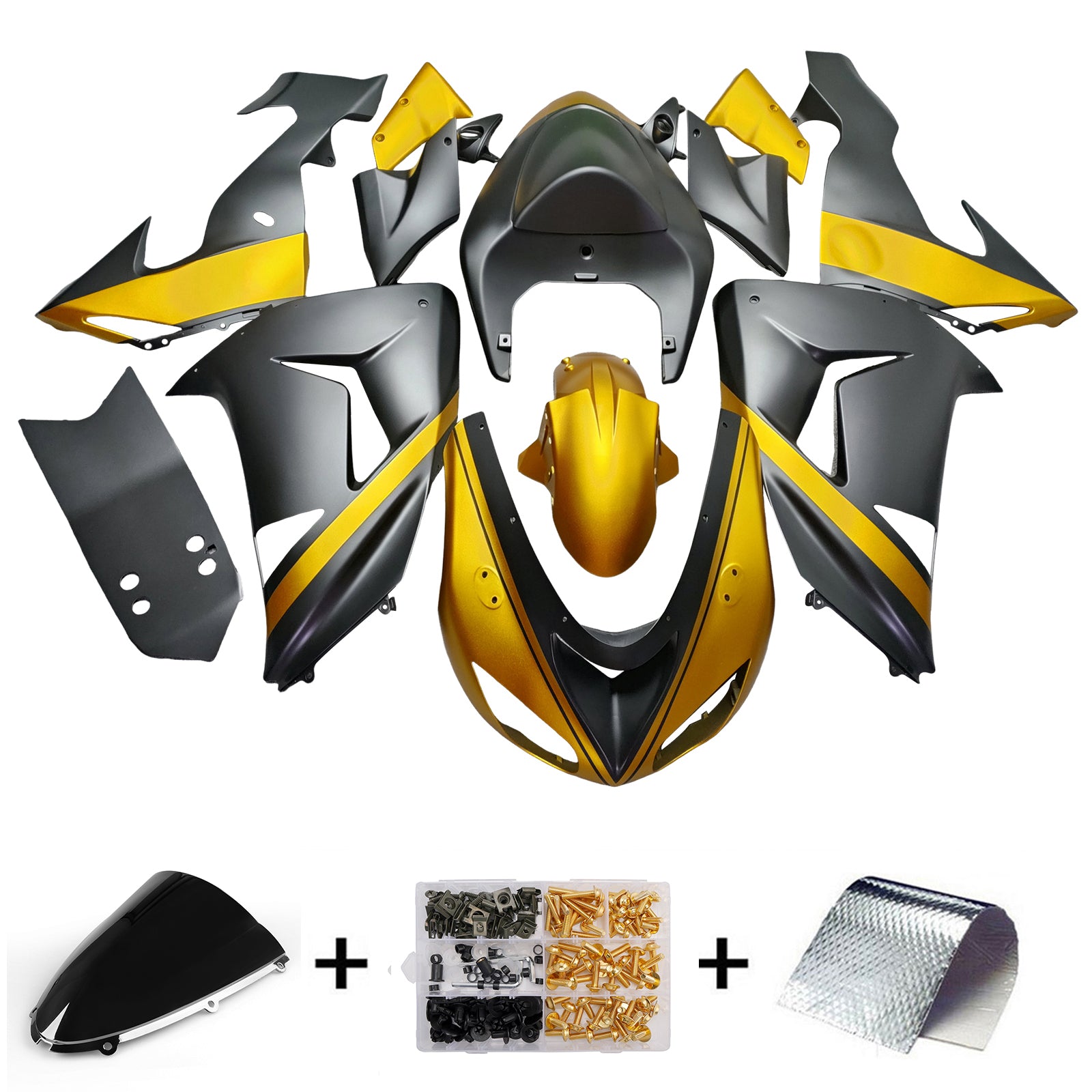 Kit de carénage injecté en plastique ABS pour Kawasaki ZX10R 2006-2007