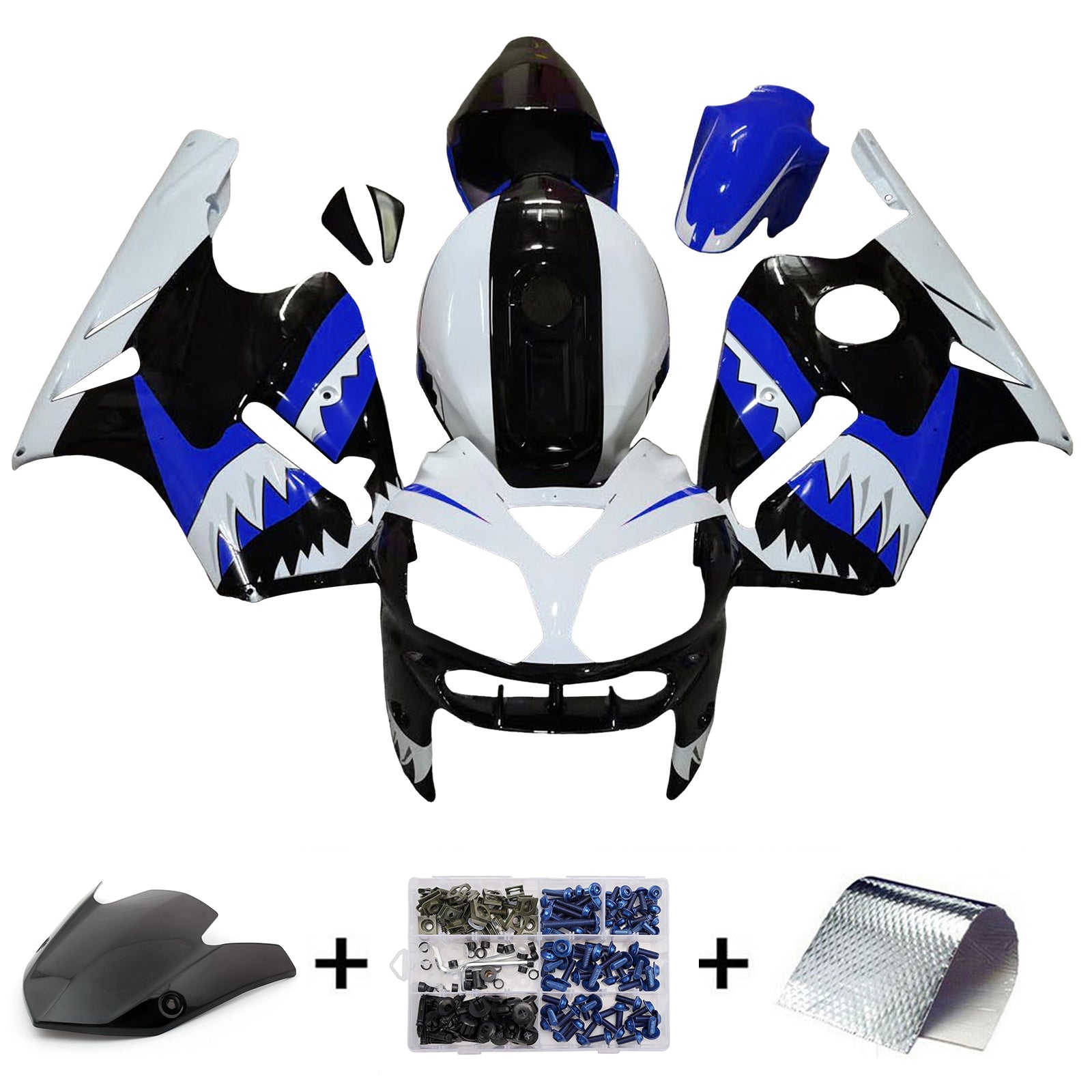 Kit de carénage injecté en plastique ABS pour Kawasaki ZX12R 2002-2005