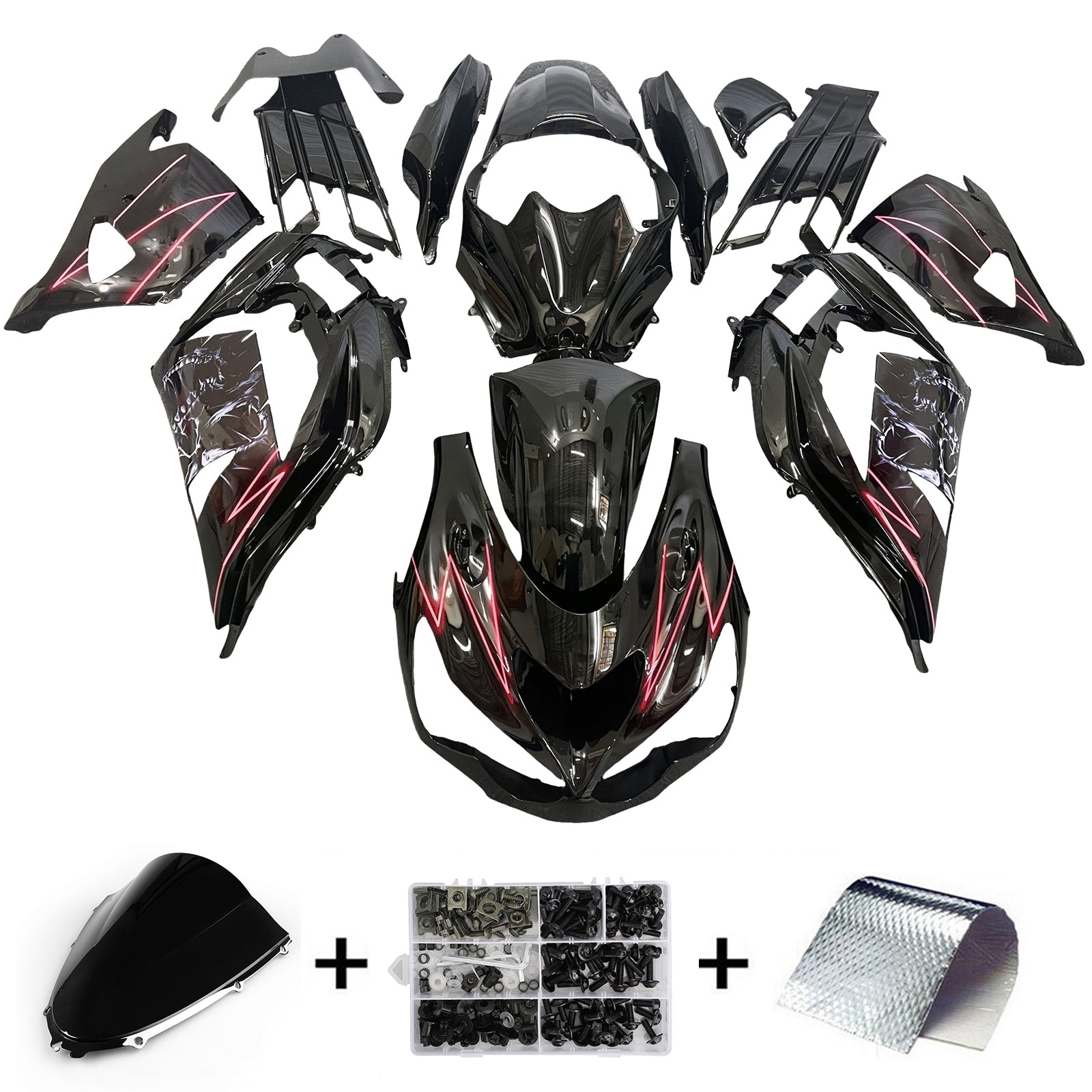 Kit de carénage par injection pour Kawasaki ZX14R ZZR1400 2012-2025