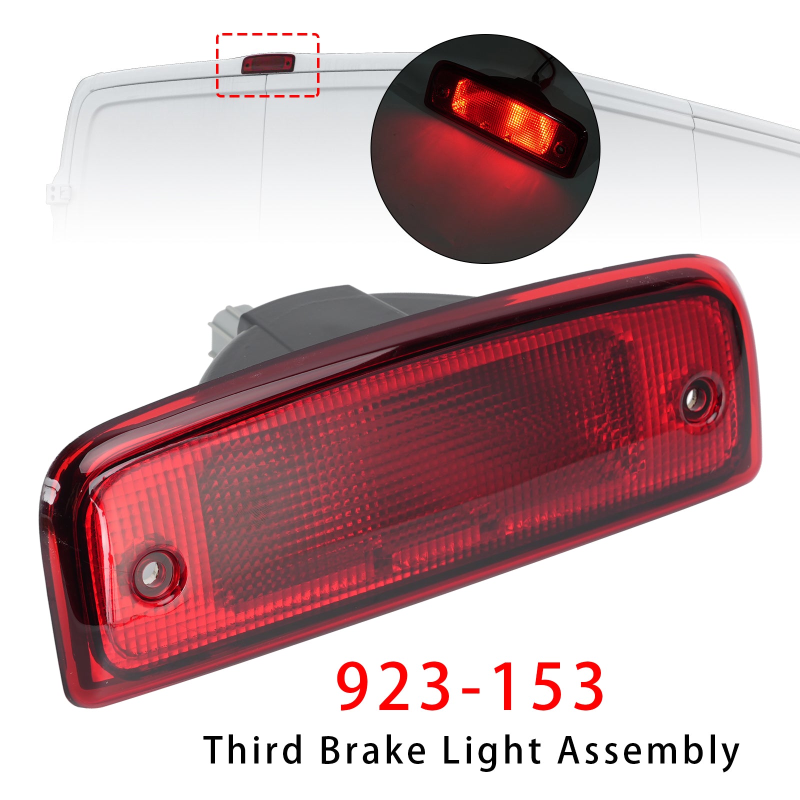 Terzo gruppo luce freno 923-153 per Nissan NV1500 2012-2021 Rosso