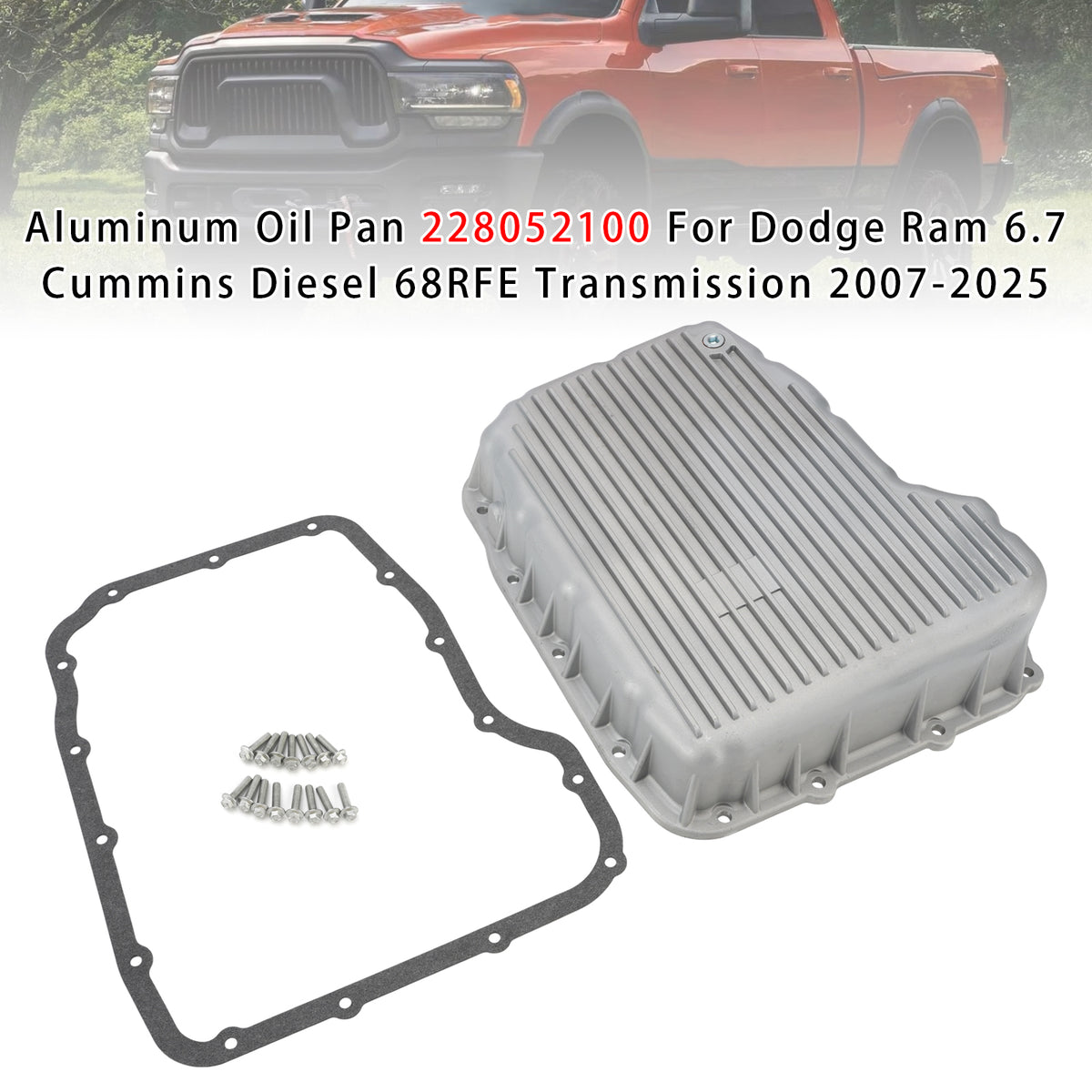 Cárter de aceite de aluminio 228052100 para Dodge Ram 6.7 Cummins Diesel 2007-2025