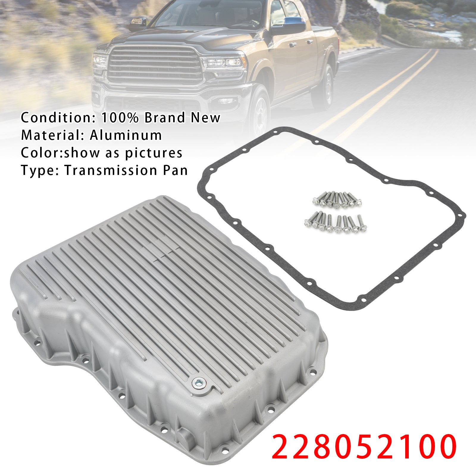 Cárter de aceite de aluminio 228052100 para Dodge Ram 6.7 Cummins Diesel 2007-2025