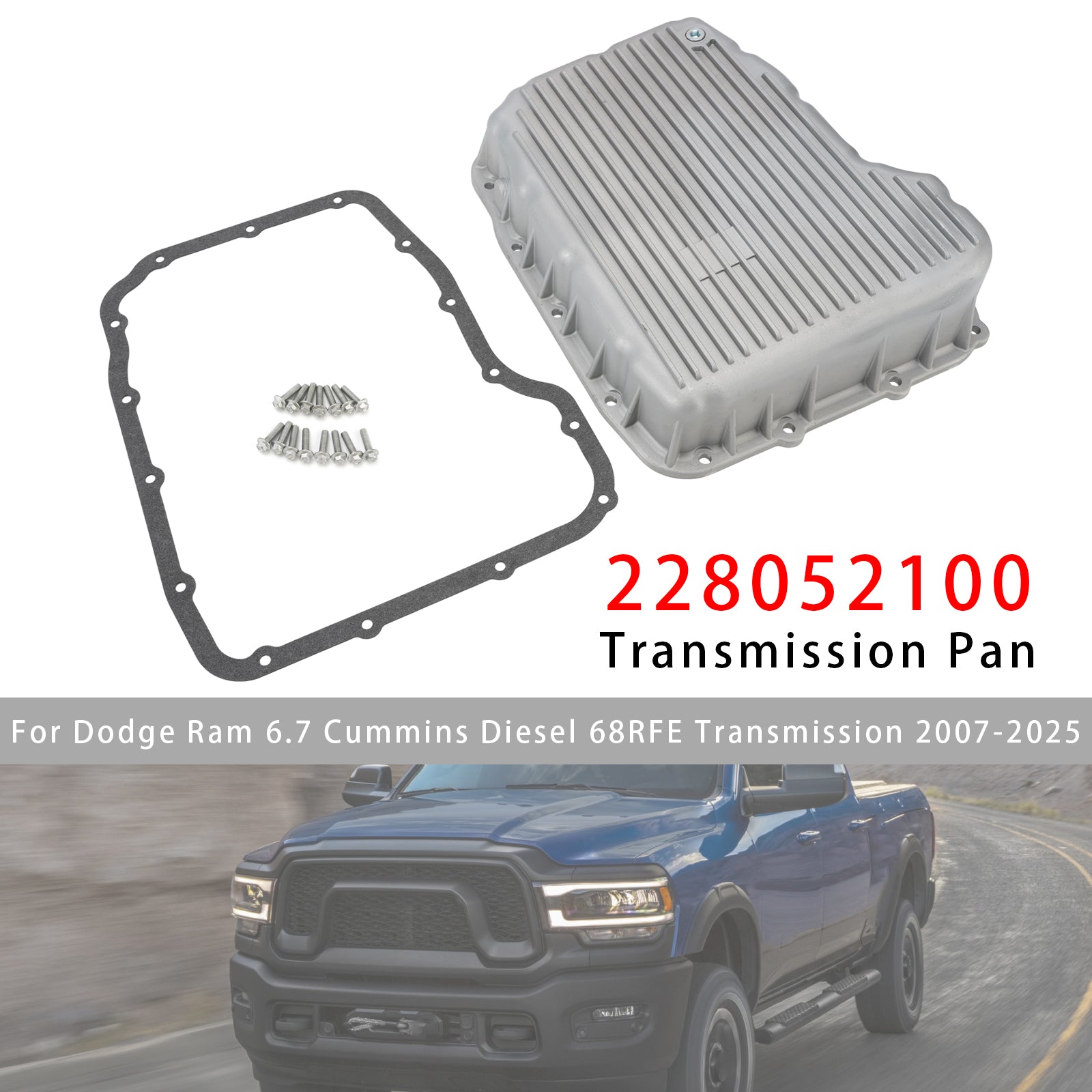 Cárter de aceite de aluminio 228052100 para Dodge Ram 6.7 Cummins Diesel 2007-2025