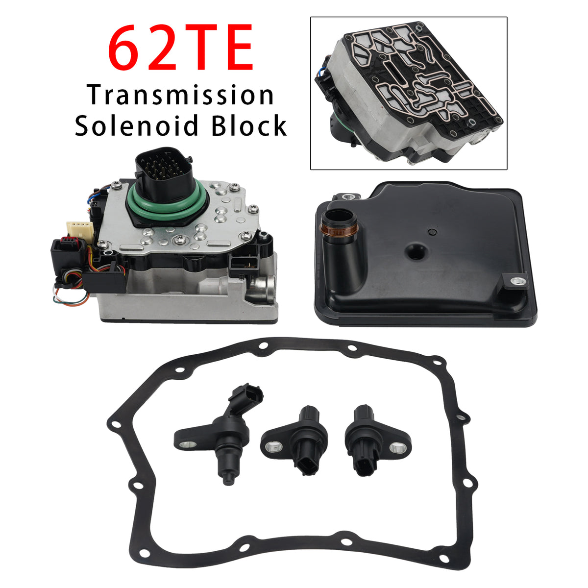 Kit de bloque de válvula solenoide de transmisión 62TE Sensor de velocidad para Chrysler 06+