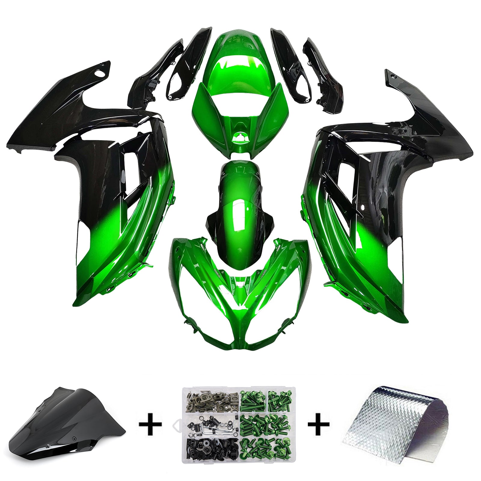 Kit de carenado inyectado de plástico ABS para Kawasaki ER-6F Ninja650 2012-2016
