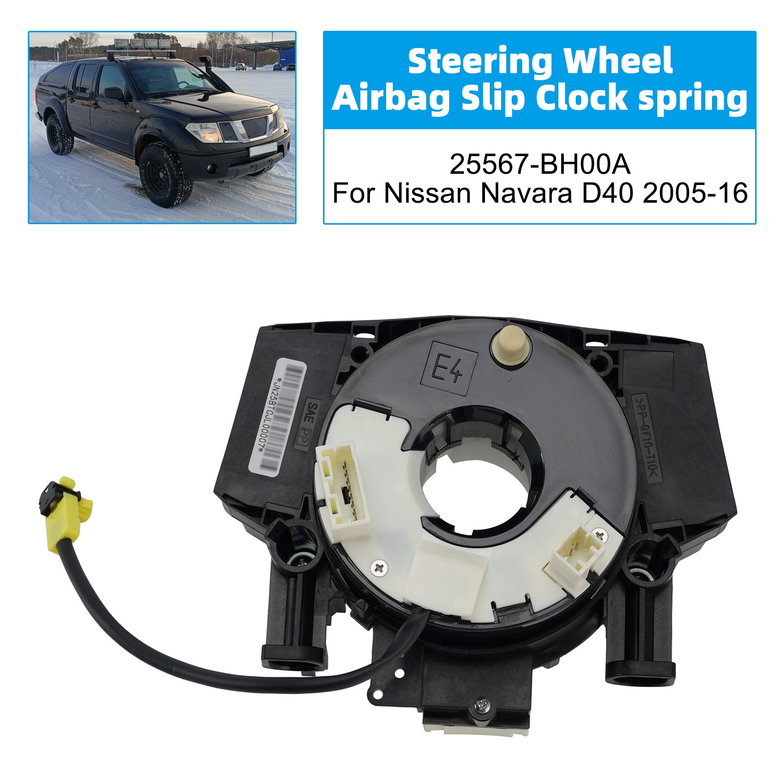 Ressort de Contact Airbag Volant 25567-BH00A Pour Nissan Navara D40 2005-2016