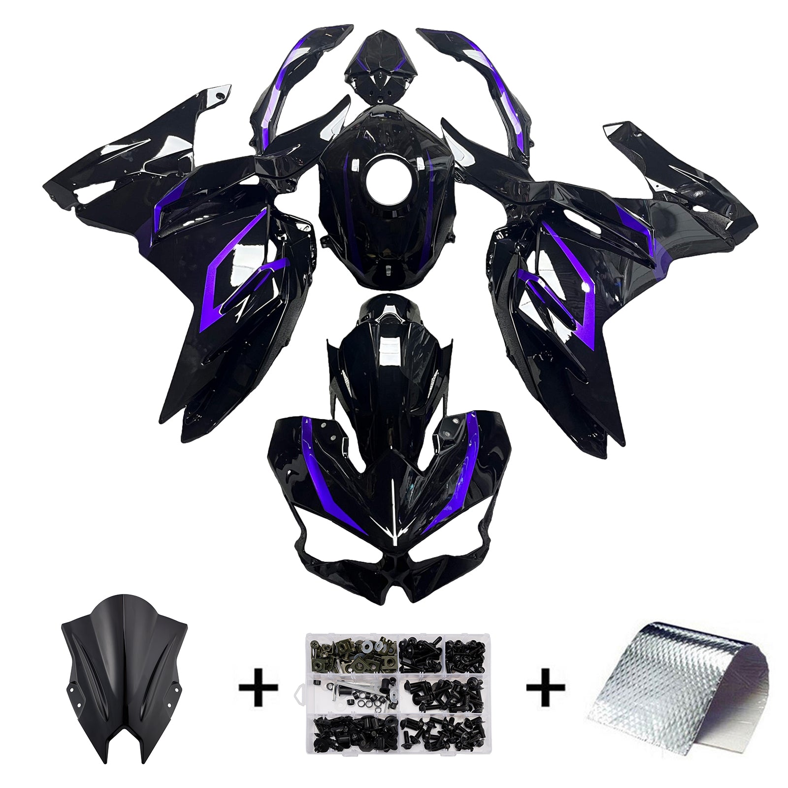 Kit de carénage injecté ABS pour Kawasaki Ninja 500 2024-2026