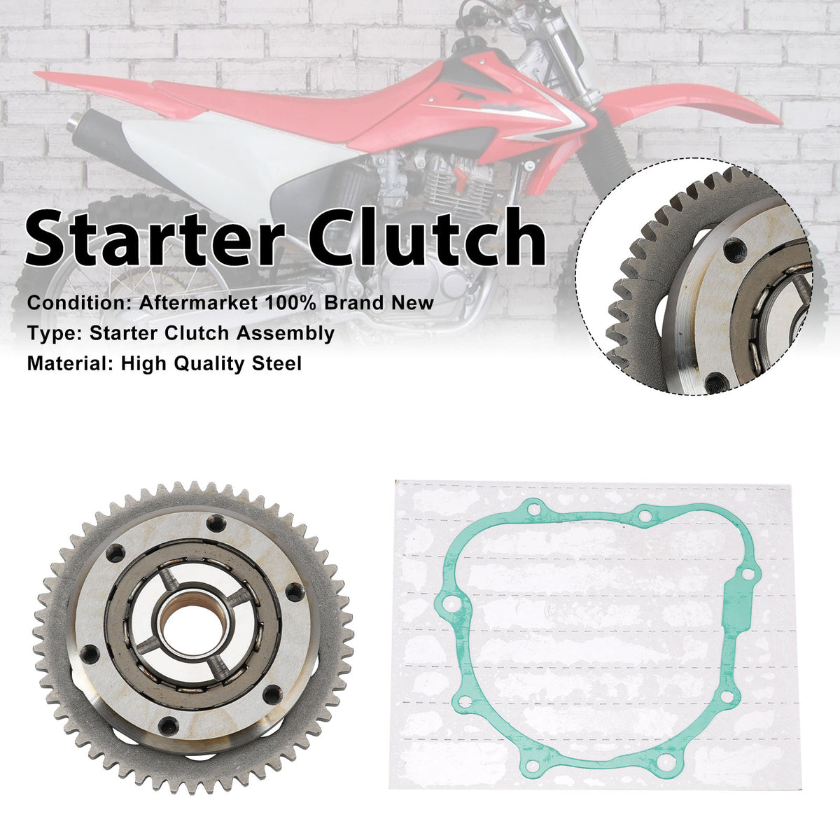 Kits d'embrayage de démarreur unidirectionnel pour Honda CRF230 SL230 XLR125 FTR223 CTX200