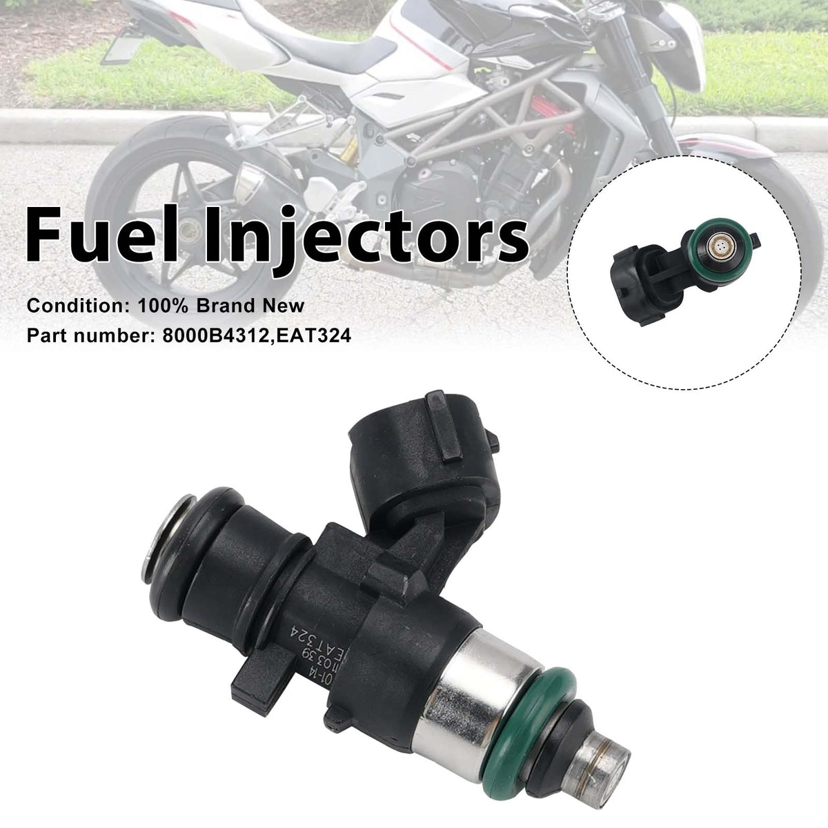Inyectores de combustible 8000B4312 EAT324 para MV Agusta F4 1000S 1000R