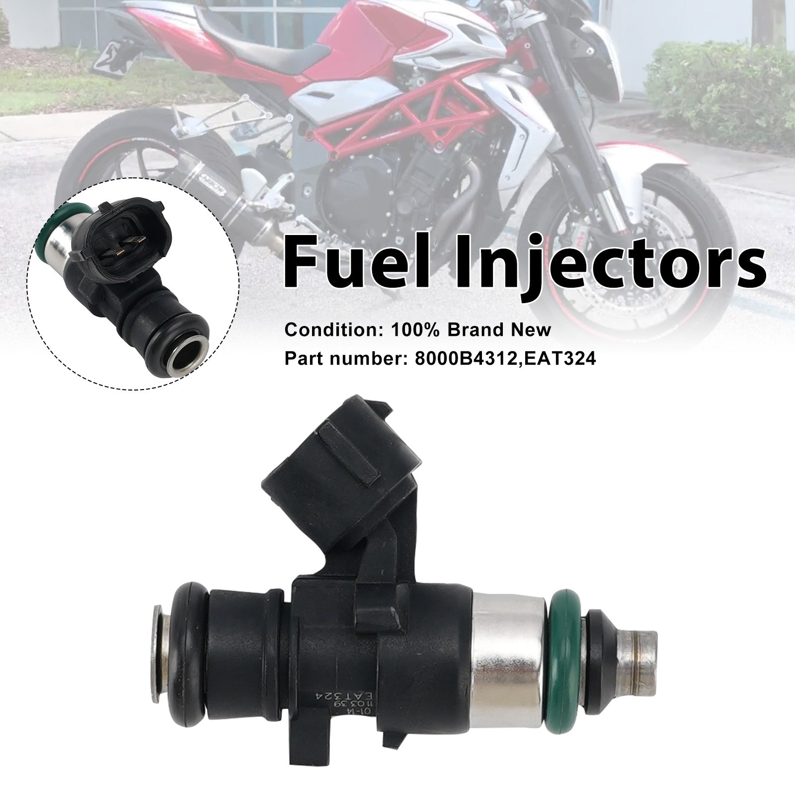 Inyectores de combustible 8000B4312 EAT324 para MV Agusta F4 1000S 1000R