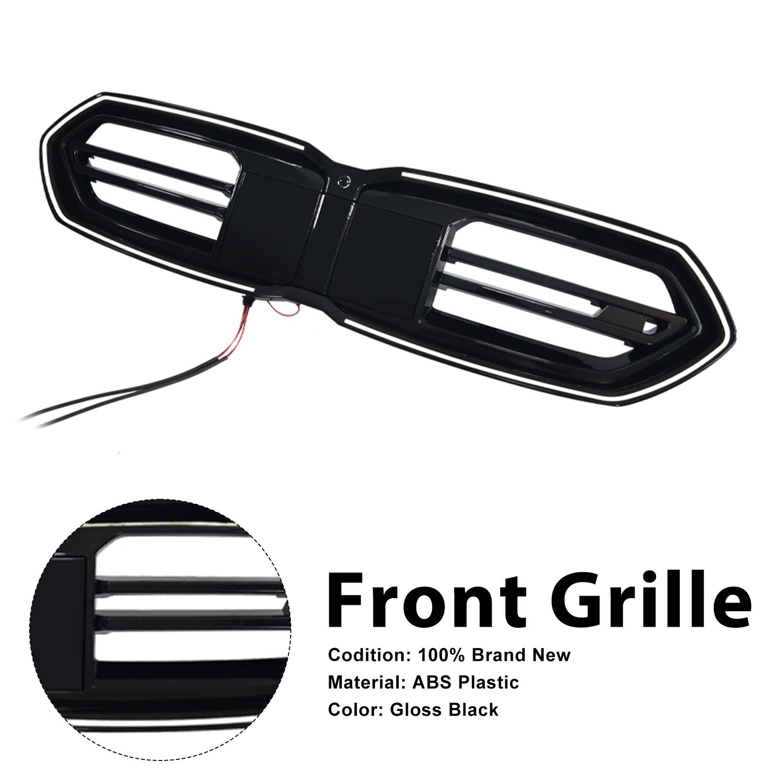Rejilla de parachoques delantero negra para BMW F70 F74 M235 2025-2026 4 puertas con LED