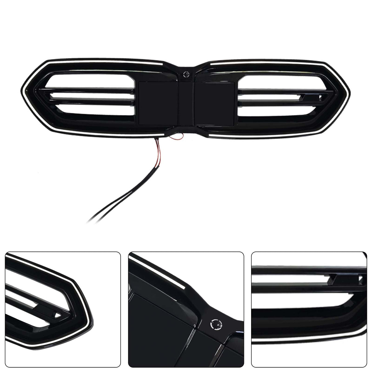 Rejilla de parachoques delantero negra para BMW F70 F74 M235 2025-2026 4 puertas con LED