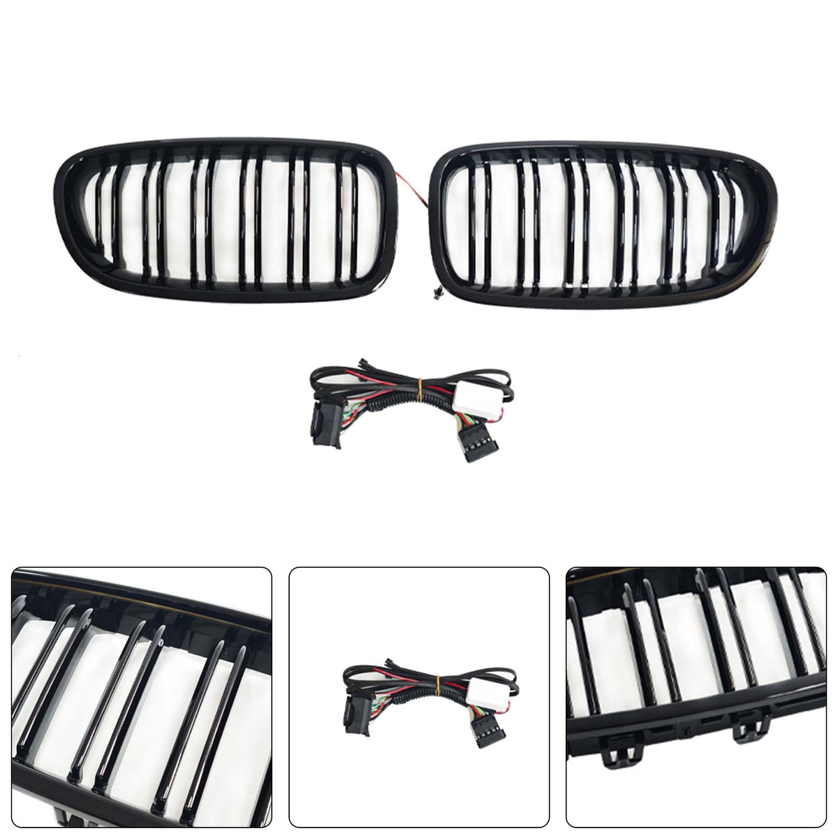 Front Bumper Grill Grille Pour BMW 5 Series F10 F11 2010-2016 W/LED