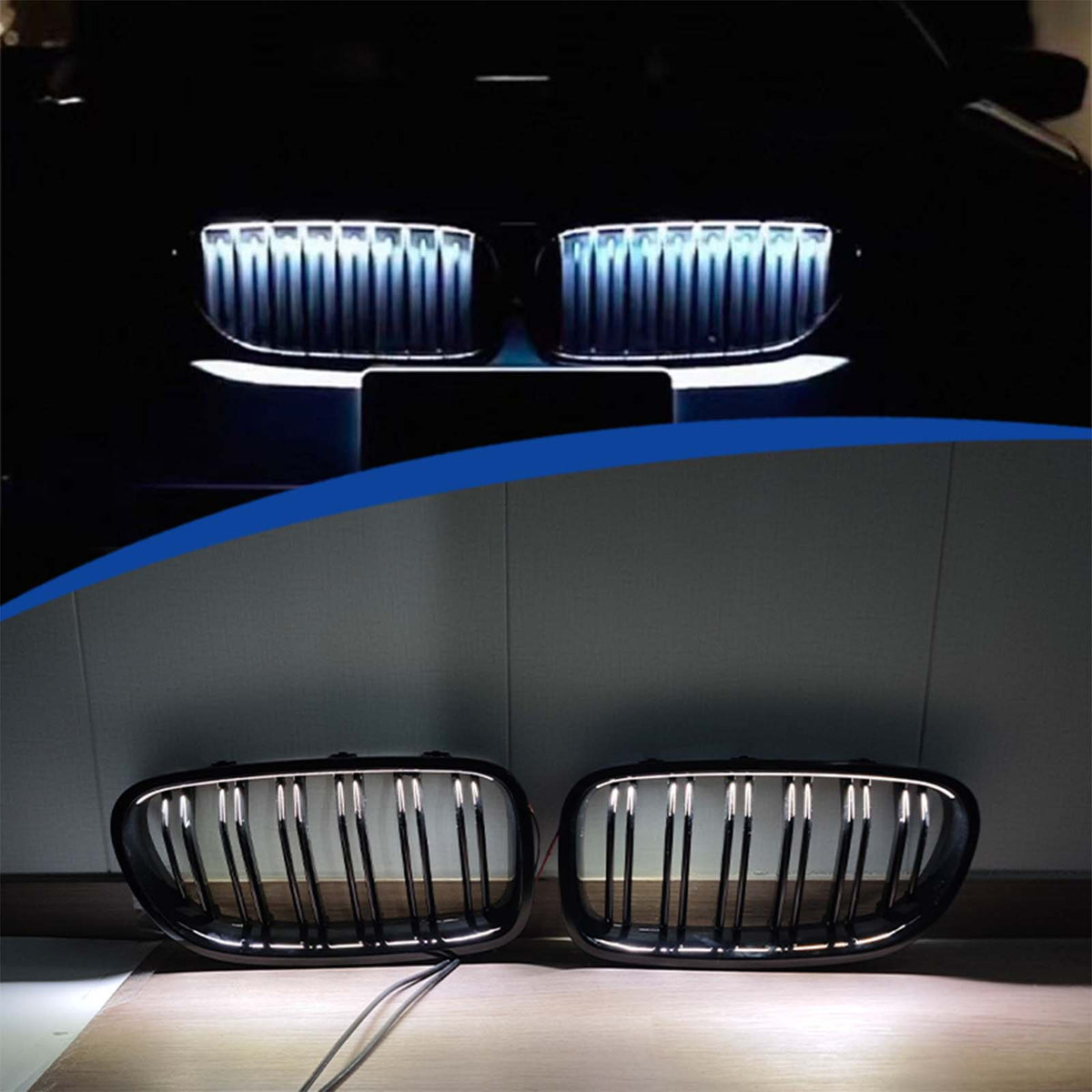 Front Bumper Grill Grille Pour BMW 5 Series F10 F11 2010-2016 W/LED
