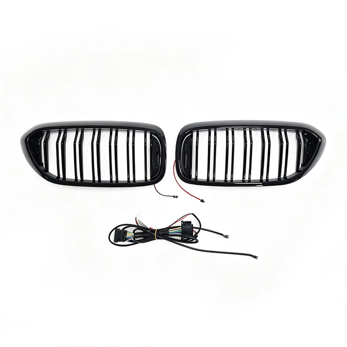 Double Slat Front Kidney Grille Pour BMW 5 Series G30 G31 2017-2020 W/LED