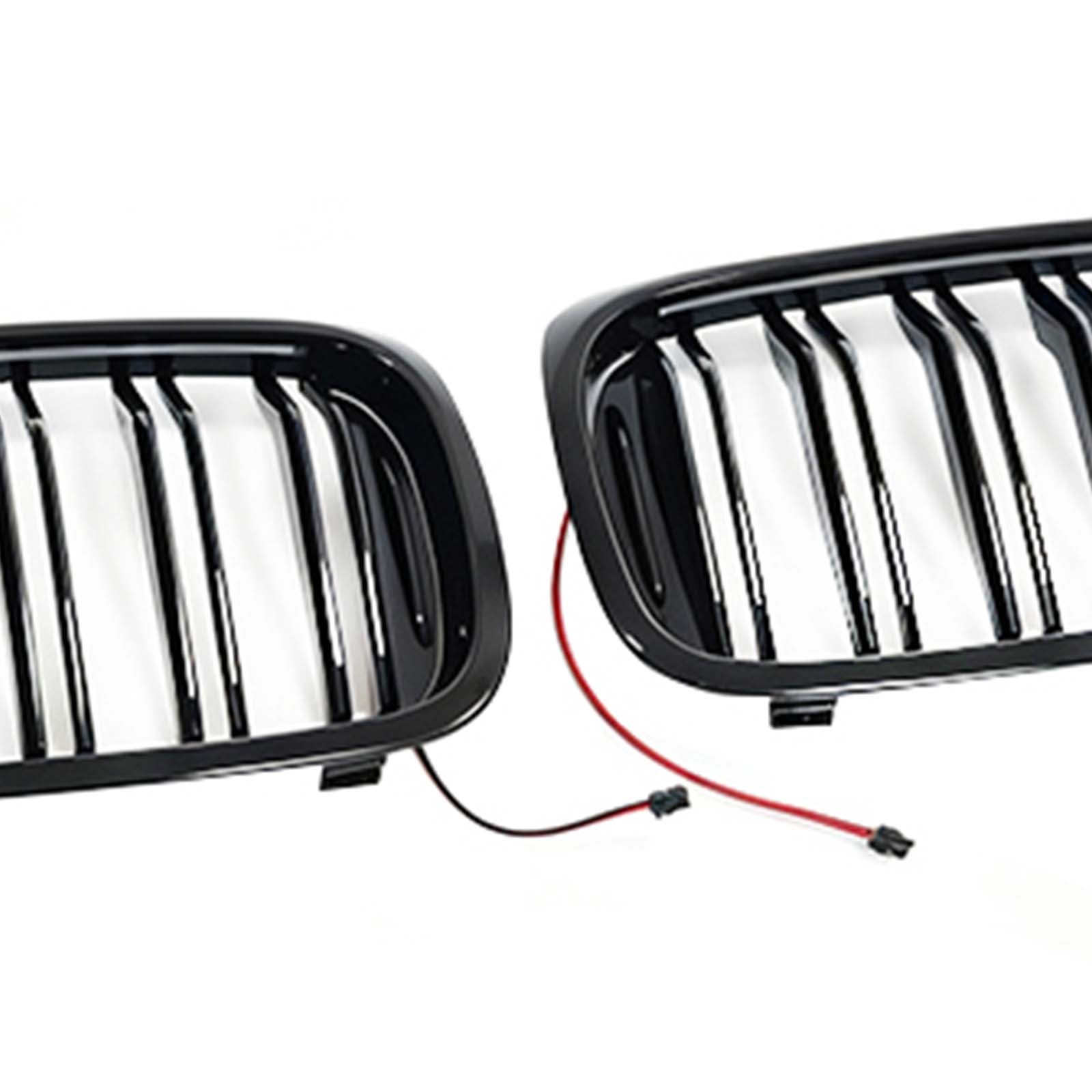Double Slat Front Kidney Grille Pour BMW 5 Series G30 G31 2017-2020 W/LED