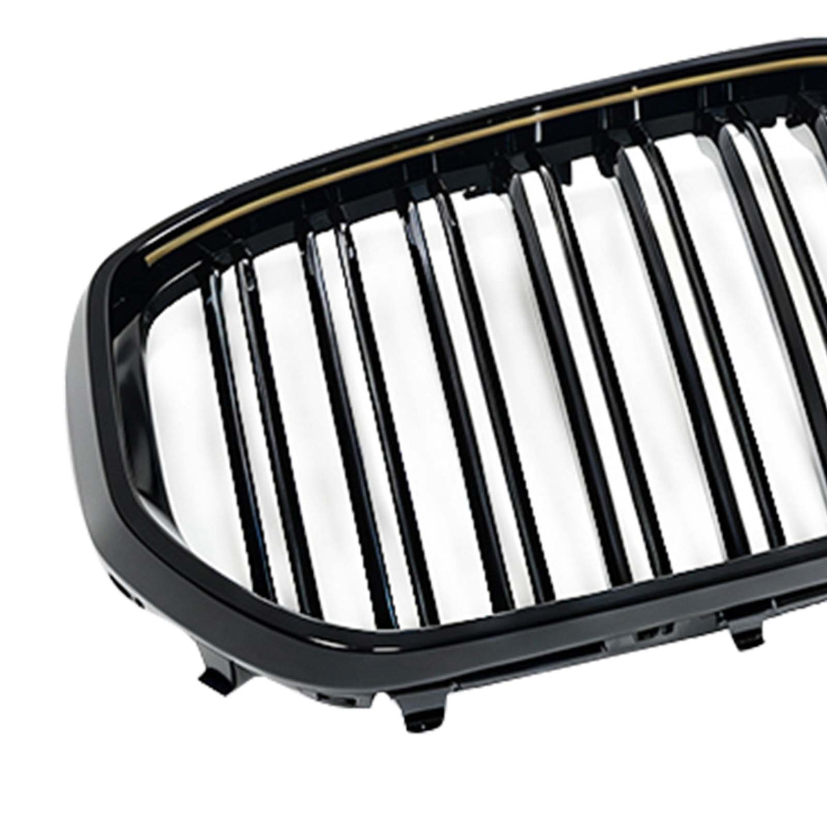 Double Slat Black Front Kidney Grille Pour BMW X5 G05 2019-2022 W/LED