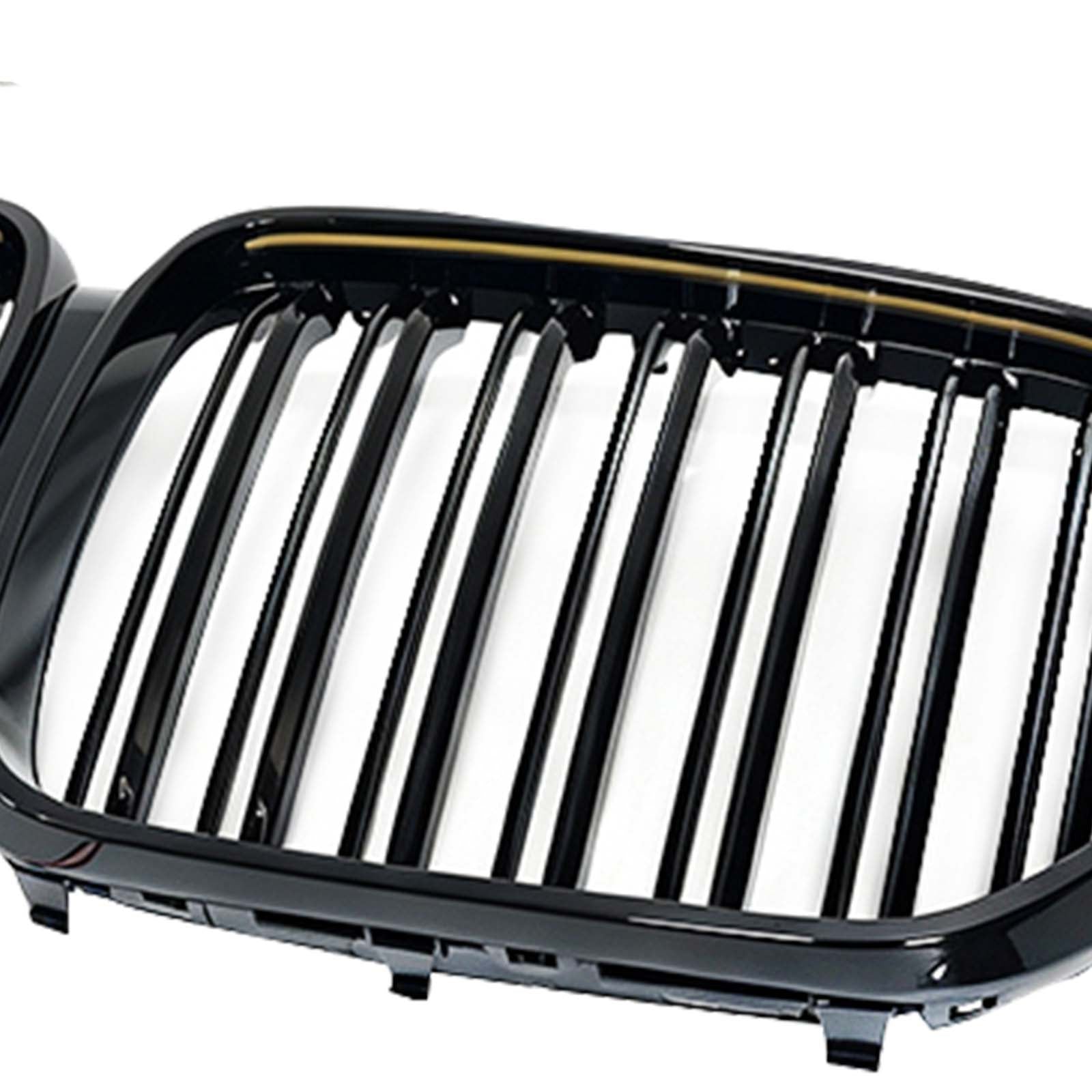 Double Slat Black Front Kidney Grille Pour BMW X5 G05 2019-2022 W/LED