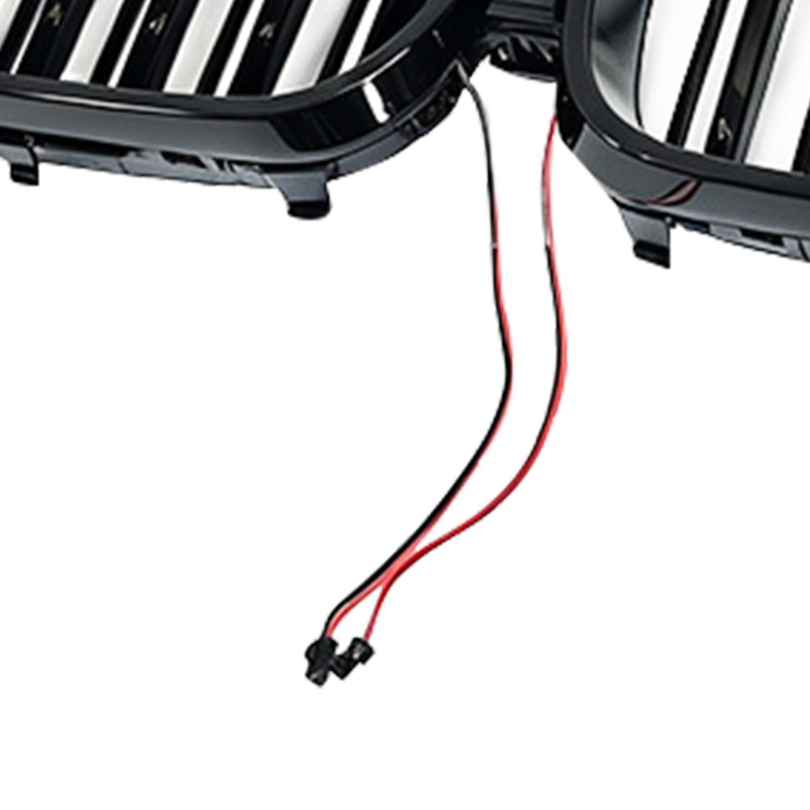 Double Slat Black Front Kidney Grille Pour BMW X5 G05 2019-2022 W/LED