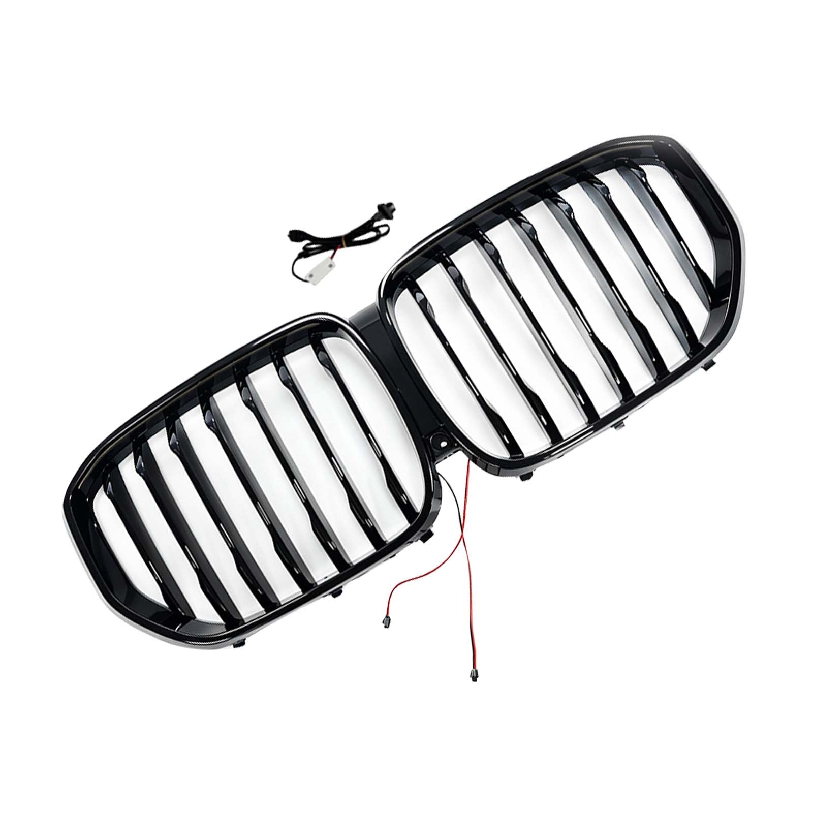 Single Gloss Black Front Kidney Grille Pour BMW X5 G05 2019-2022 W/LED