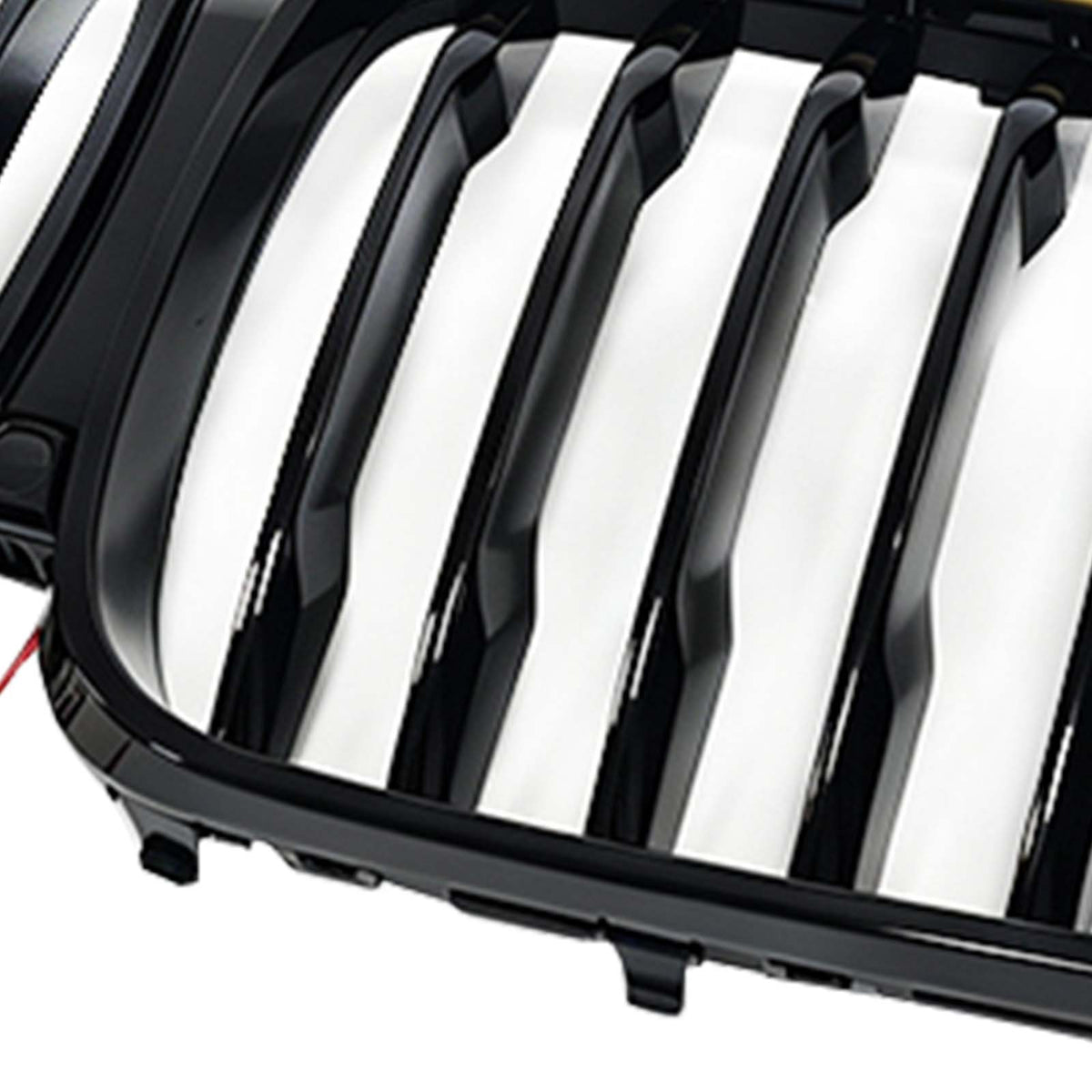 Single Gloss Black Front Kidney Grille Pour BMW X5 G05 2019-2022 W/LED