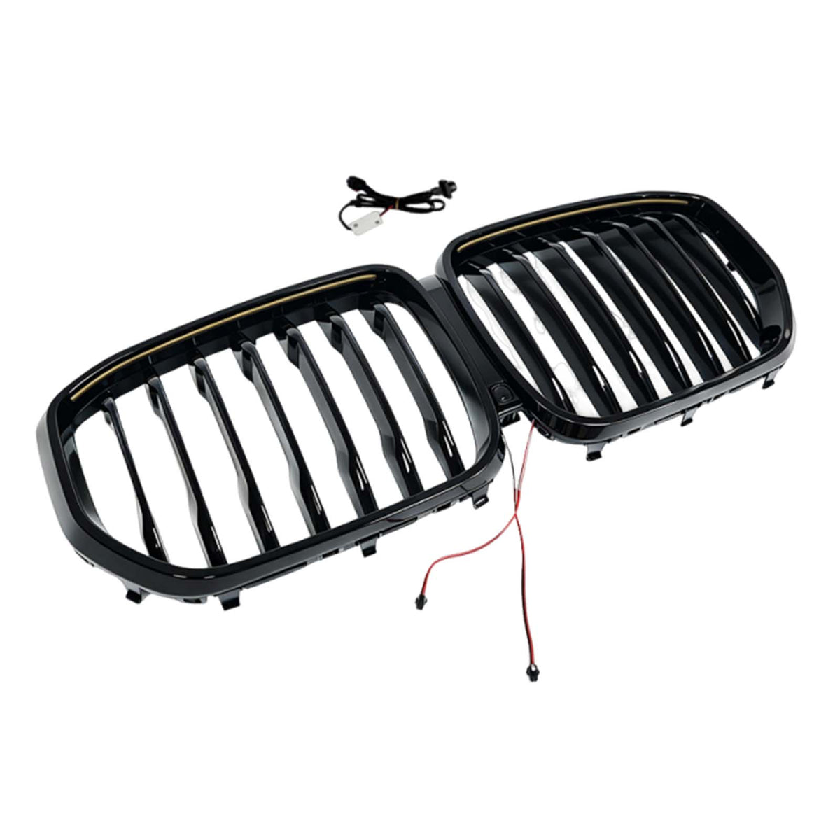 Single Gloss Black Front Kidney Grille Pour BMW X5 G05 2019-2022 W/LED