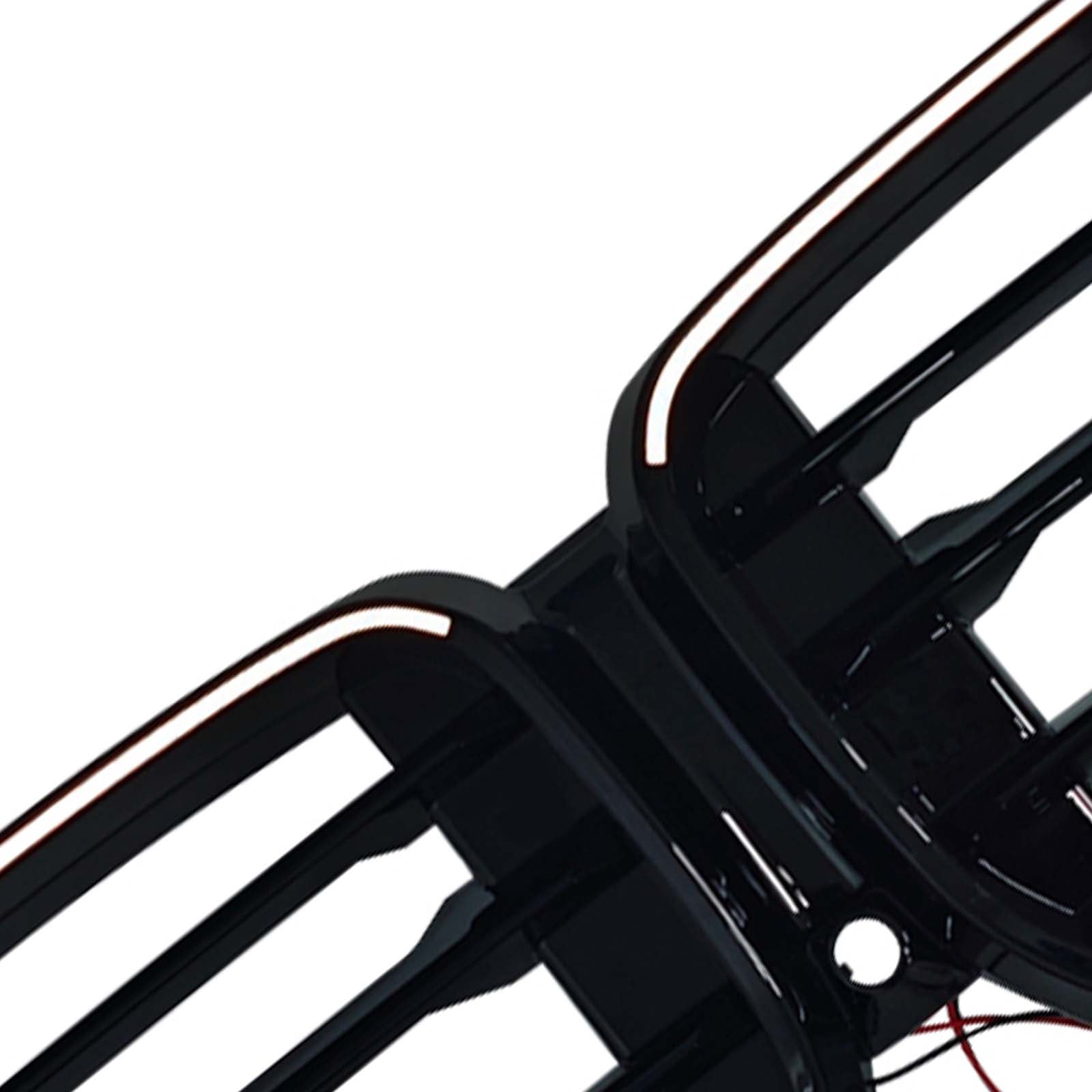 Double Slat Front Bumper Grille Pour BMW X6 G06 M60i 2023-2025 W/Camera Hole