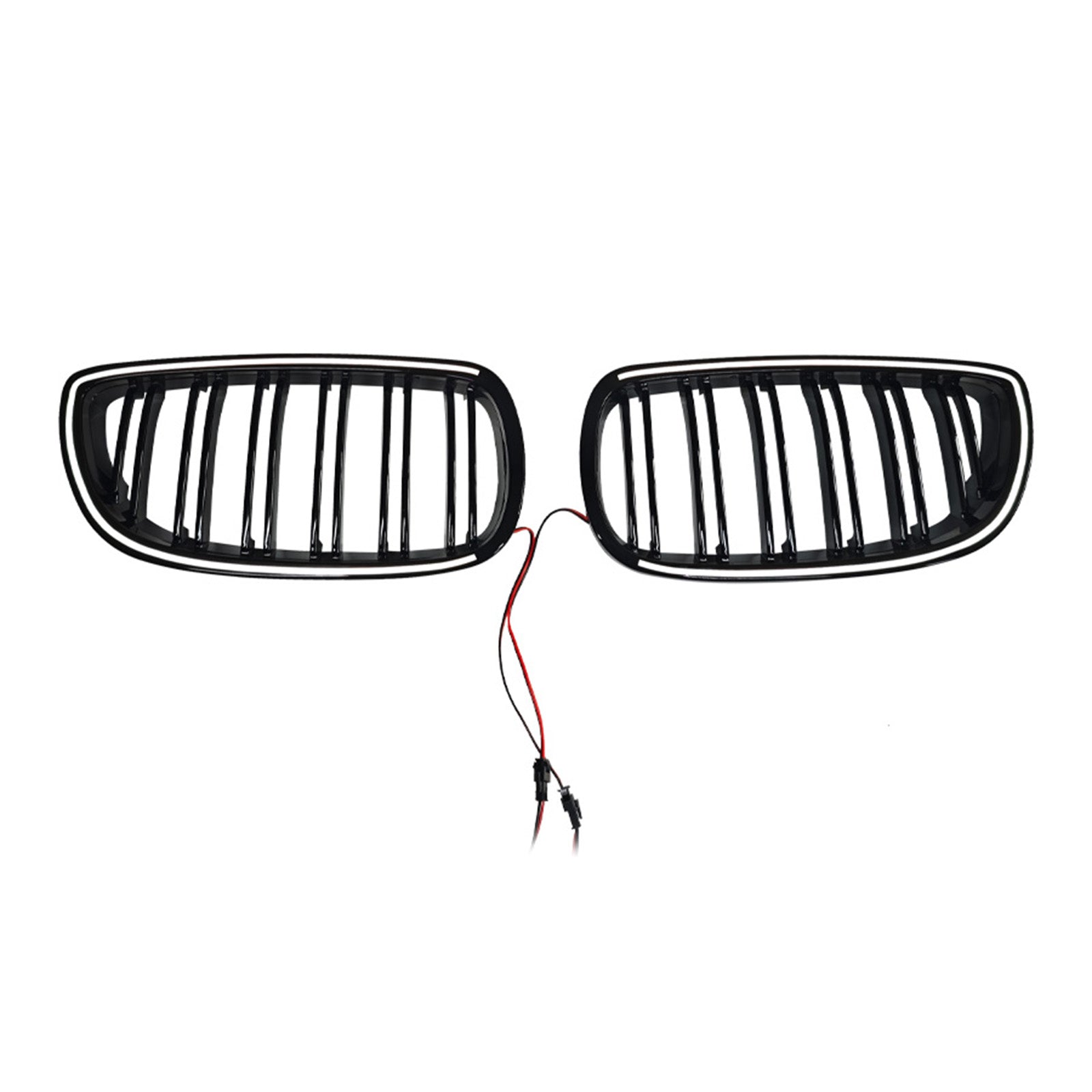 Black Front Kidney Grill Grille Pour BMW E92 E93 LCI 2Doors 2010-2013 W/LED
