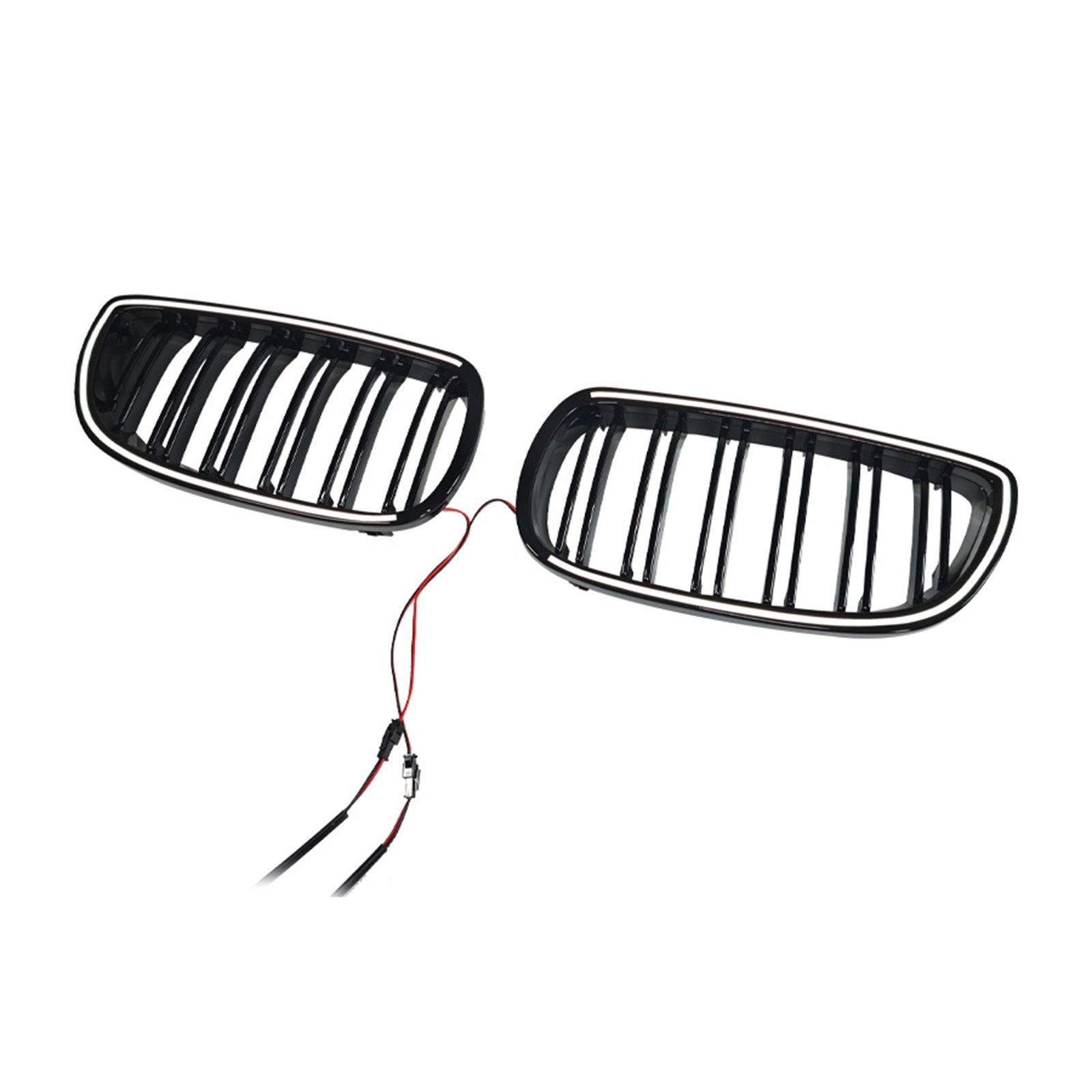 Black Front Kidney Grill Grille Pour BMW E92 E93 LCI 2Doors 2010-2013 W/LED