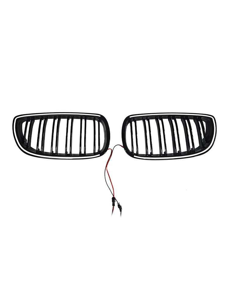 Black Front Kidney Grill Grille Pour BMW E92 E93 LCI 2Doors 2010-2013 W/LED