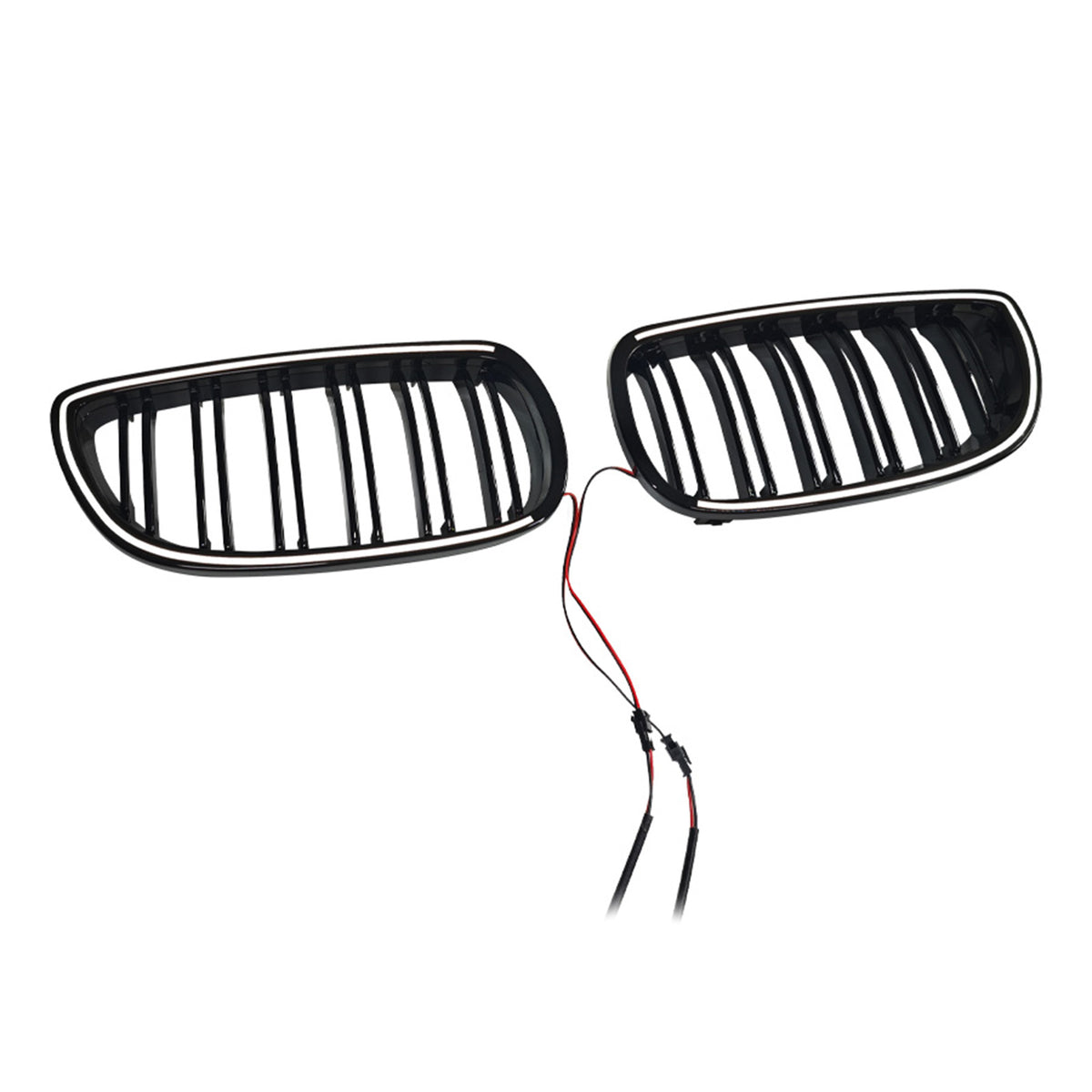 Black Front Kidney Grill Grille Pour BMW E92 E93 LCI 2Doors 2010-2013 W/LED