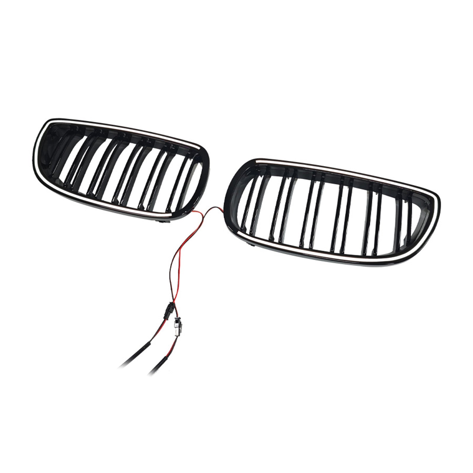 Black Front Kidney Grill Grille Pour BMW E92 E93 LCI 2Doors 2010-2013 W/LED