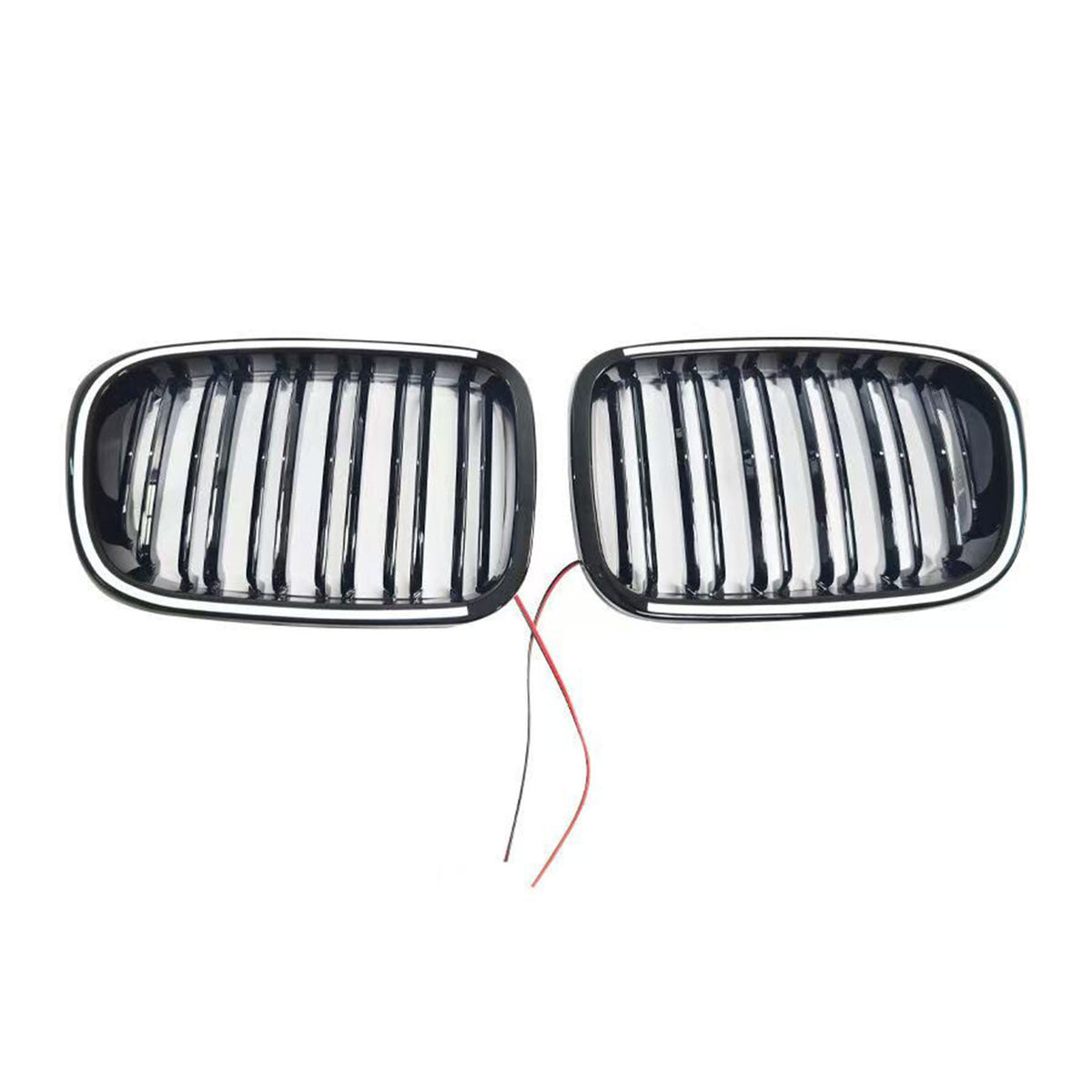 Black Front Bumper Grille Pour BMW 3 Series E46 4-Door Pre-LCI 1999-2001 W/LED