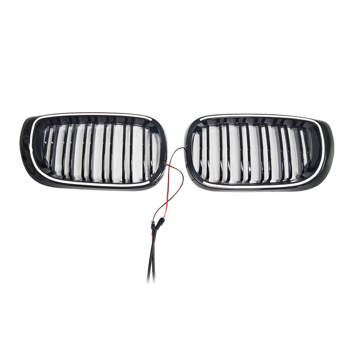 Black Front Bumper Grille Pour BMW 3 Series E46 4-Door LCI 2002-2005 W/LED