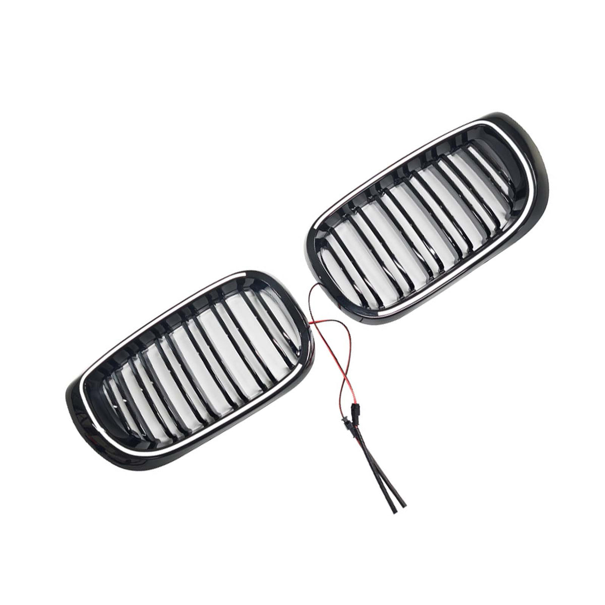 Black Front Bumper Grille Pour BMW 3 Series E46 4-Door LCI 2002-2005 W/LED