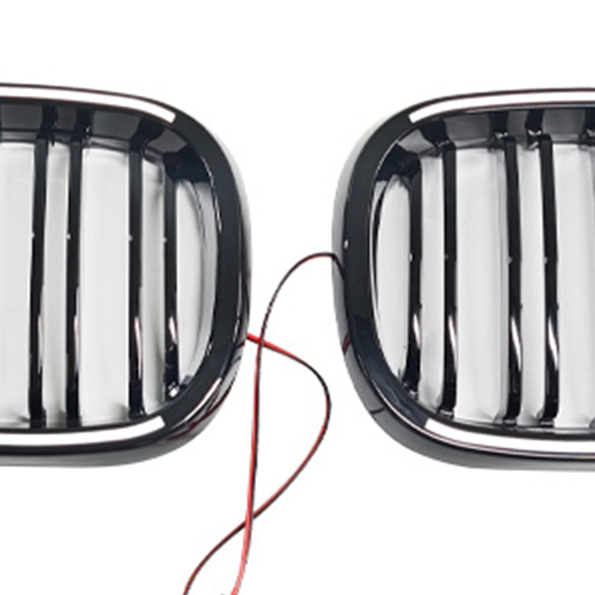 Black Front Bumper Grille Pour BMW 3 Series E46 4-Door LCI 2002-2005 W/LED