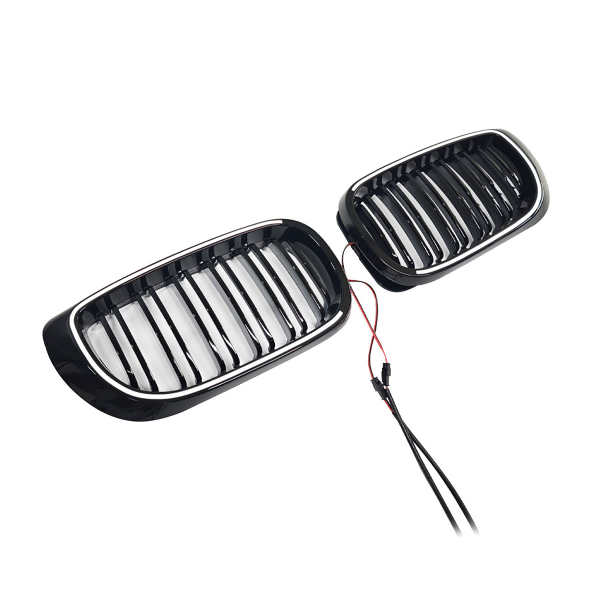 Black Front Bumper Grille Pour BMW 3 Series E46 4-Door LCI 2002-2005 W/LED