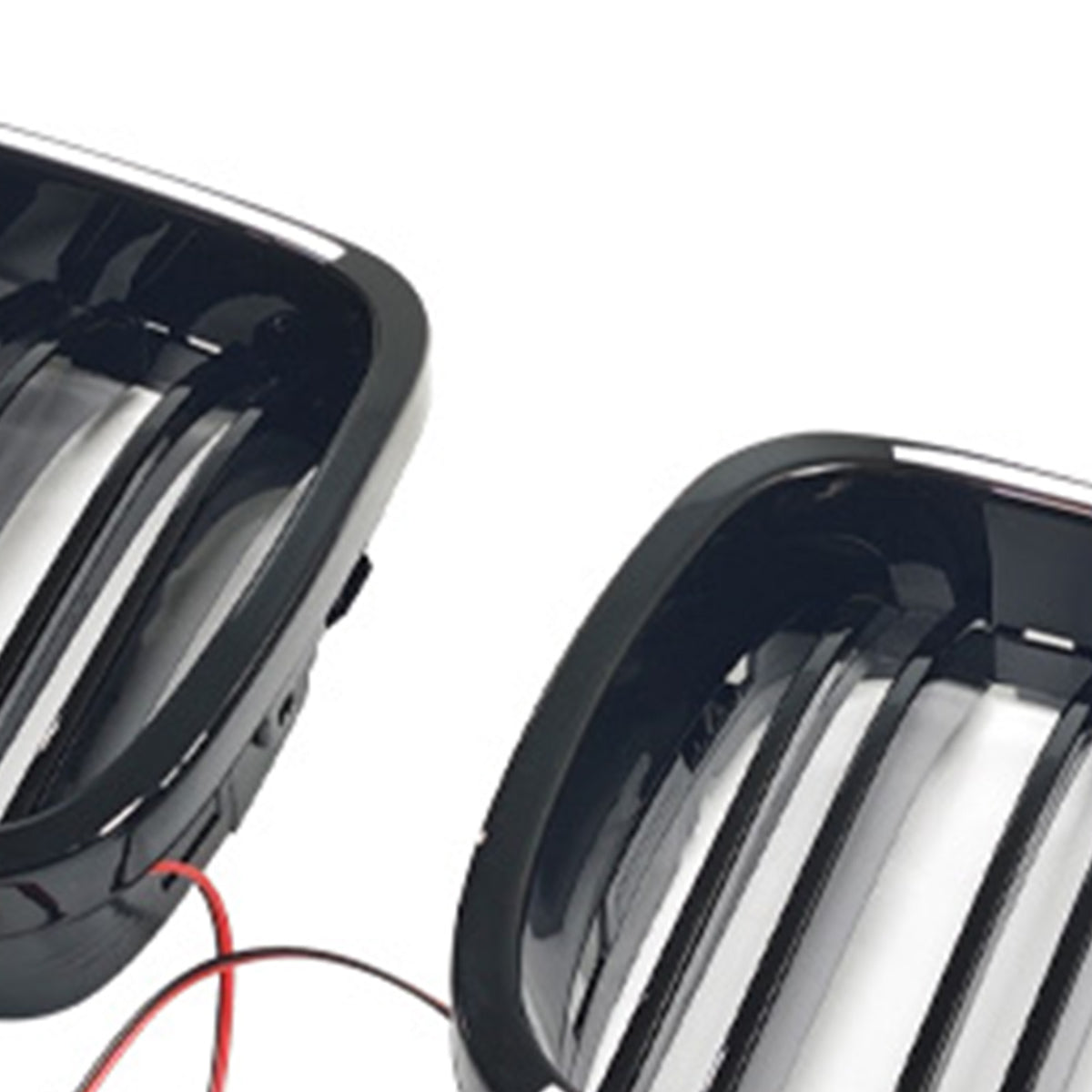 Gloss Black Front Kidney Grill Grille Pour BMW 5 Series E39 1998-2003 W/LED