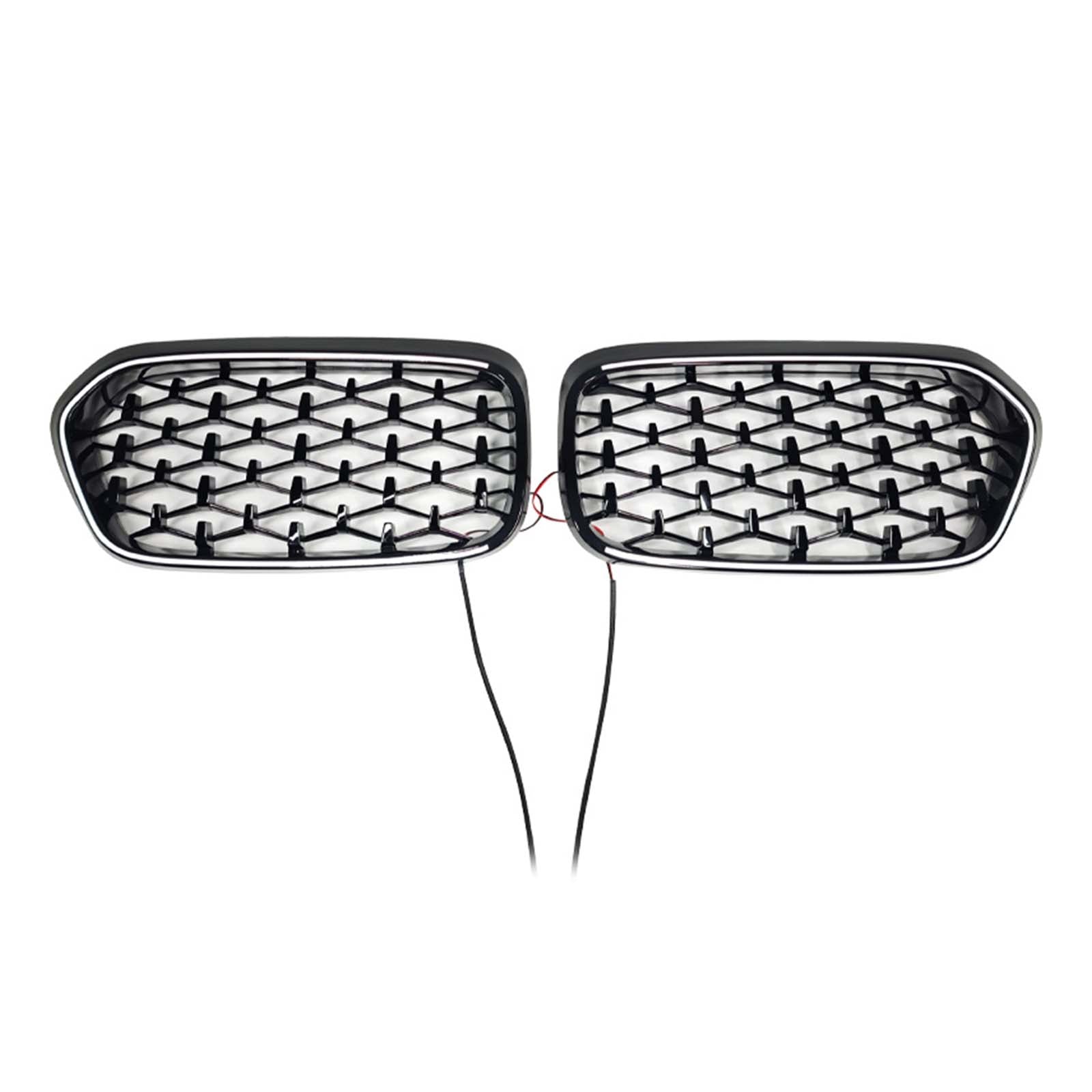 Black Front Bumper Grill Grille Pour BMW X2 Series F39 2018-2023 Diamond