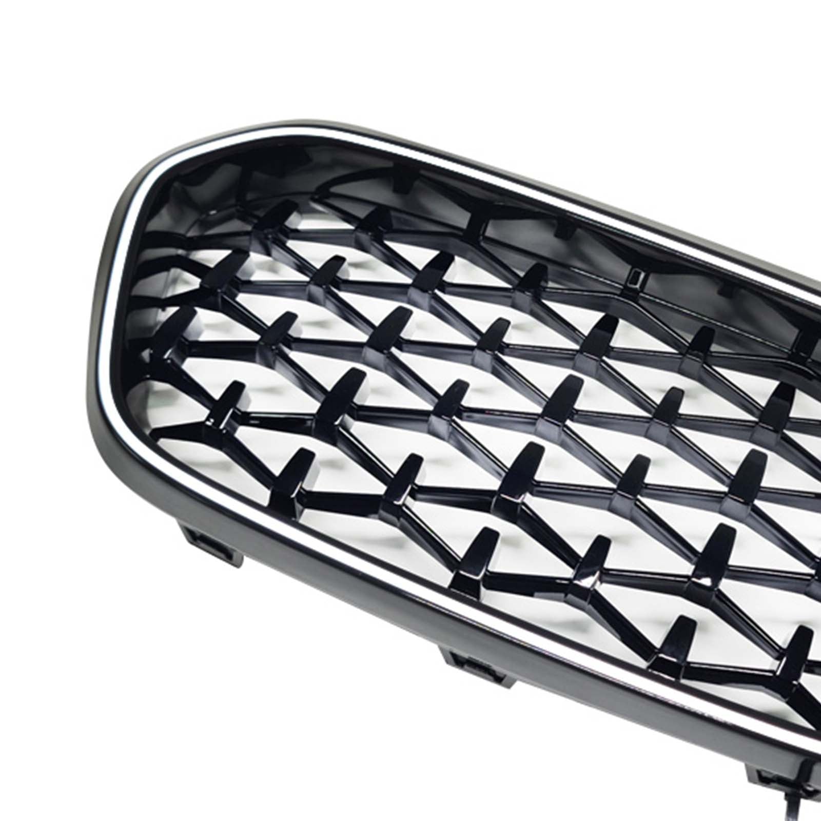 Black Front Bumper Grill Grille Pour BMW X2 Series F39 2018-2023 Diamond