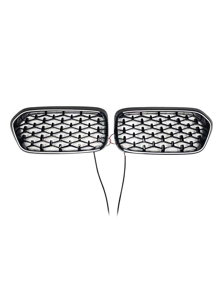 Black Front Bumper Grill Grille Pour BMW X2 Series F39 2018-2023 Diamond