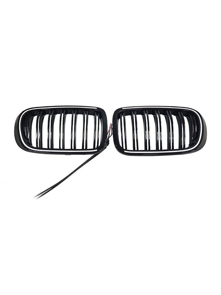 Gloss Black Front Bumper Kidney Grille Pour BMW X3 X4 F25 F26 2014-2017 W/LED