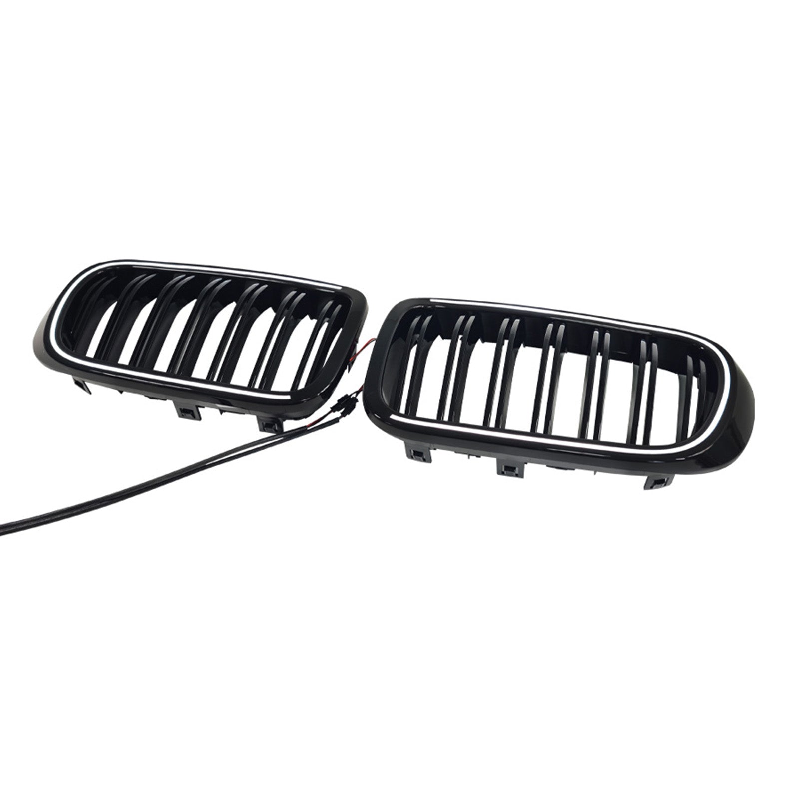 Gloss Black Front Bumper Kidney Grille Pour BMW X3 X4 F25 F26 2014-2017 W/LED