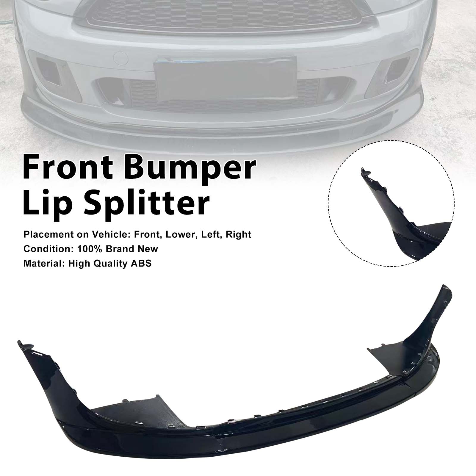 Black Front Bumper Spoiler Lip Splitter Pour MINI COOPER JCW R55 R56 2006-2013