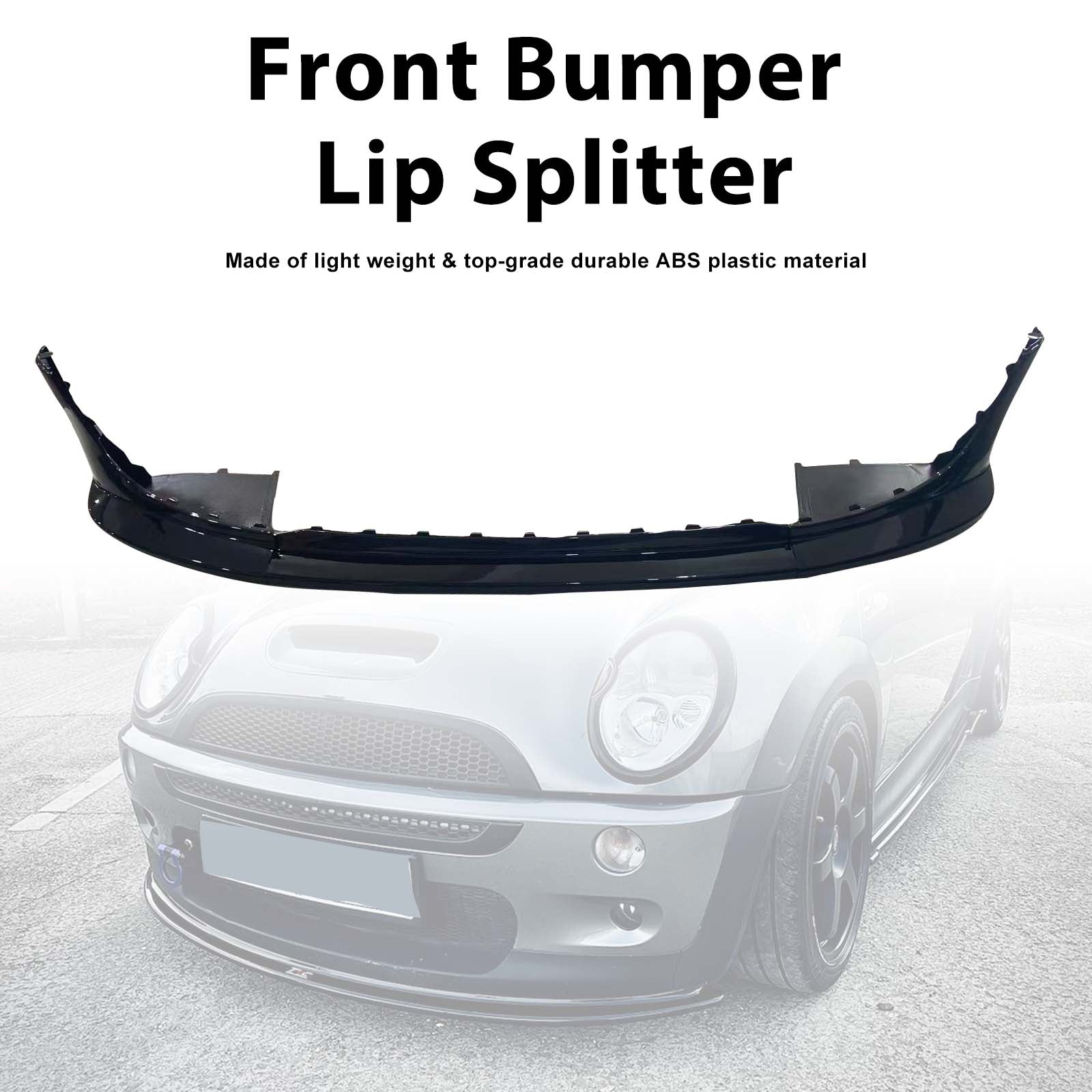 Black Front Bumper Spoiler Lip Splitter Pour MINI COOPER JCW R55 R56 2006-2013