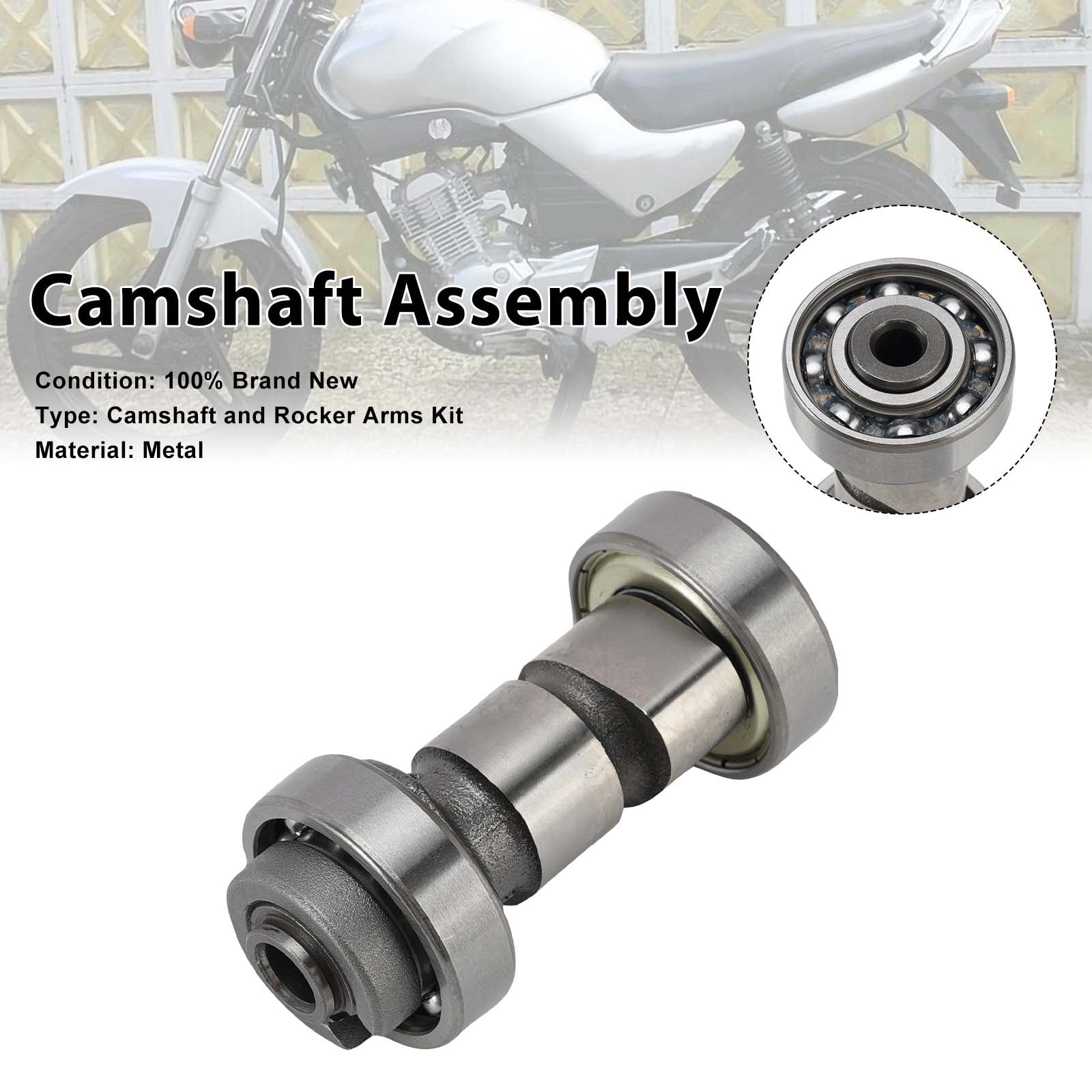 Ensemble d'arbre à cames pour Yamaha YBR125 YBR150 YB125Z JS125-6A