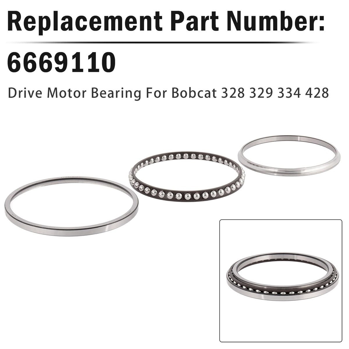 Cuscinetto 6669110 per motore da viaggio Bobcat 425 428 331 334 328 329 325