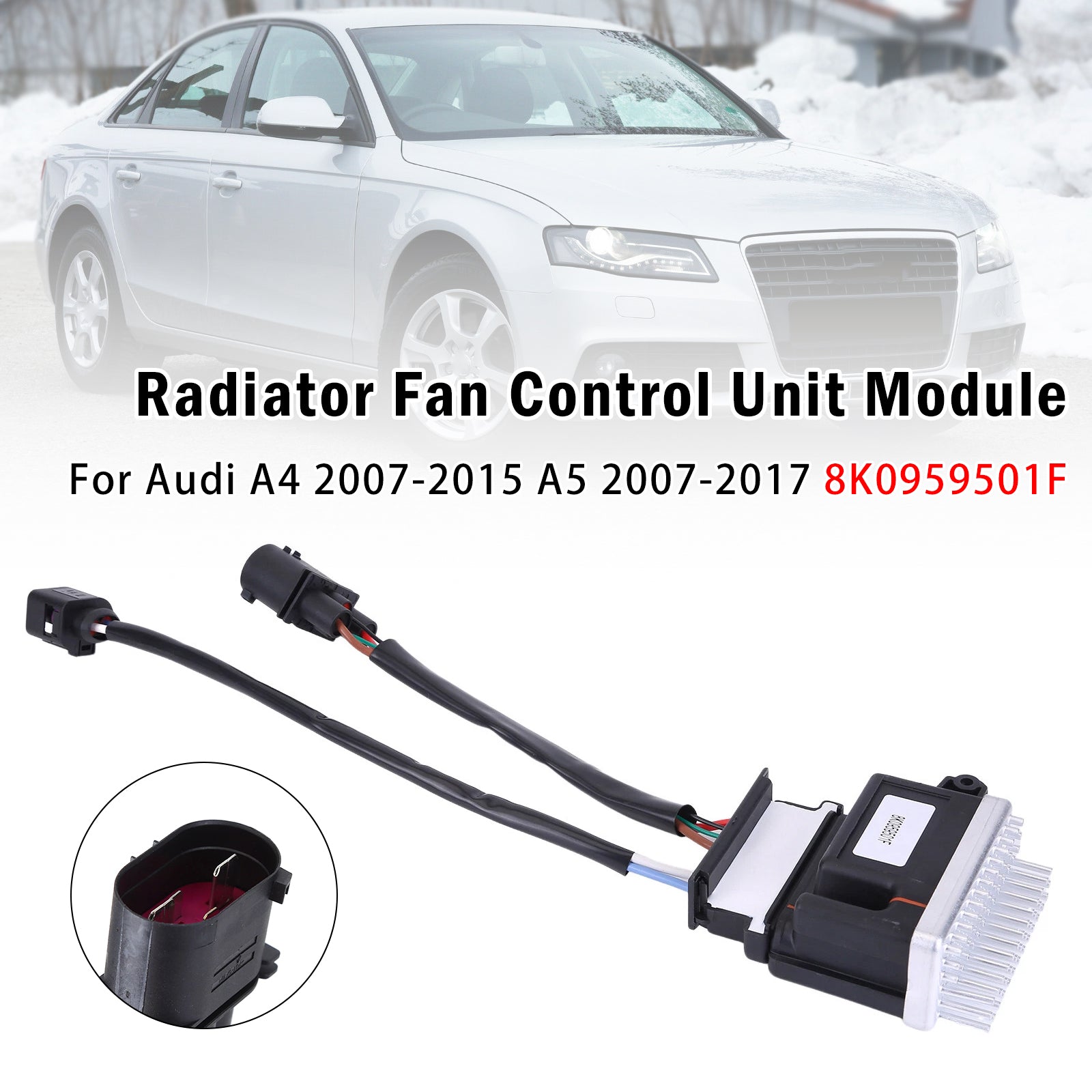 Módulo de control del ventilador del radiador para Audi A4 07-15 A5 07-17 8K0959501F