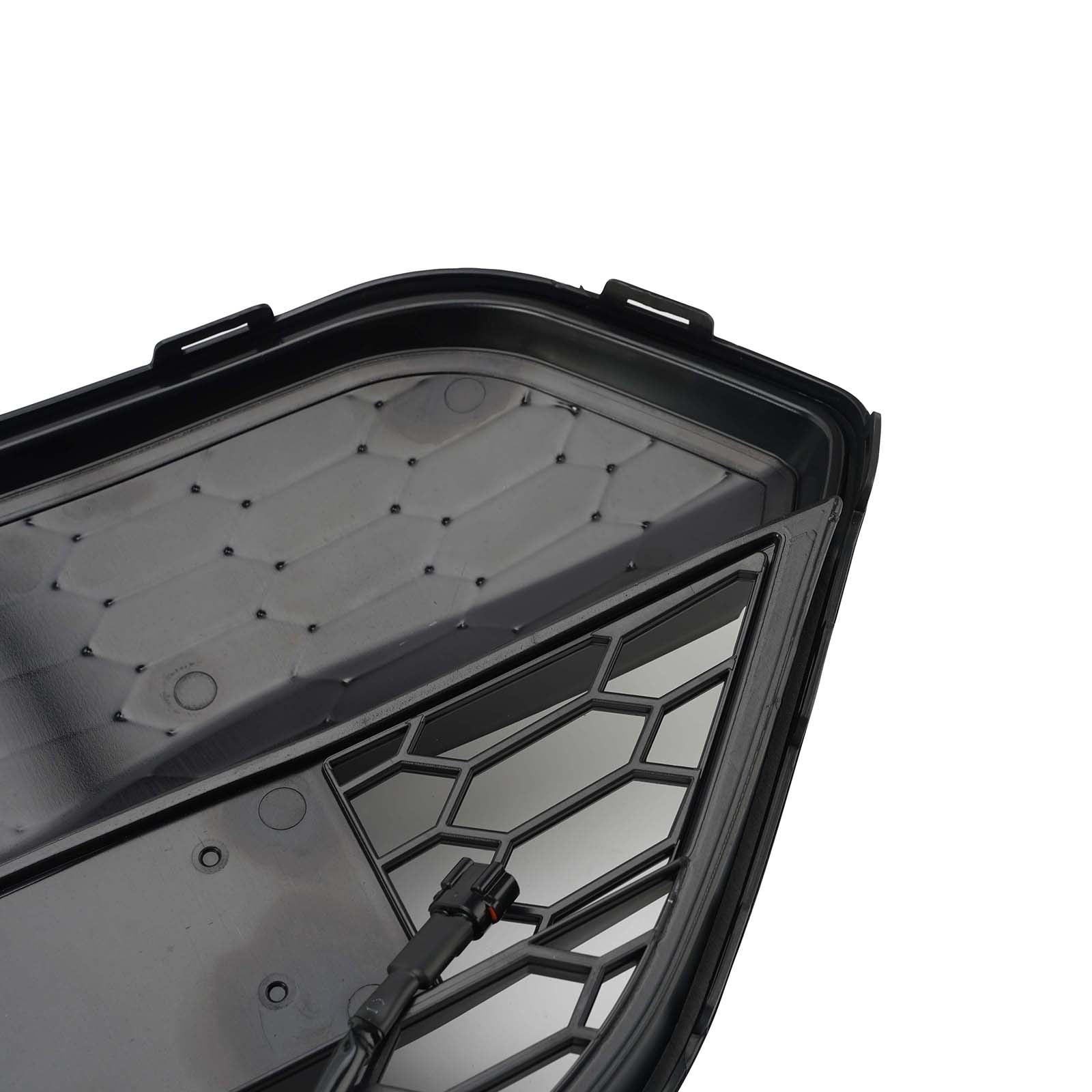 Matte Black Front Bumper Grille Grill Pour Ford Transit Custom 2013-2017 W/LED