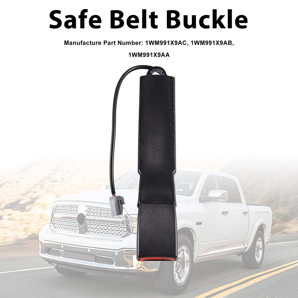 Front Right Inner Seat Belt Buckle 1WM991X9AC Pour Dodge Ram 1500 2500 3500 13-18